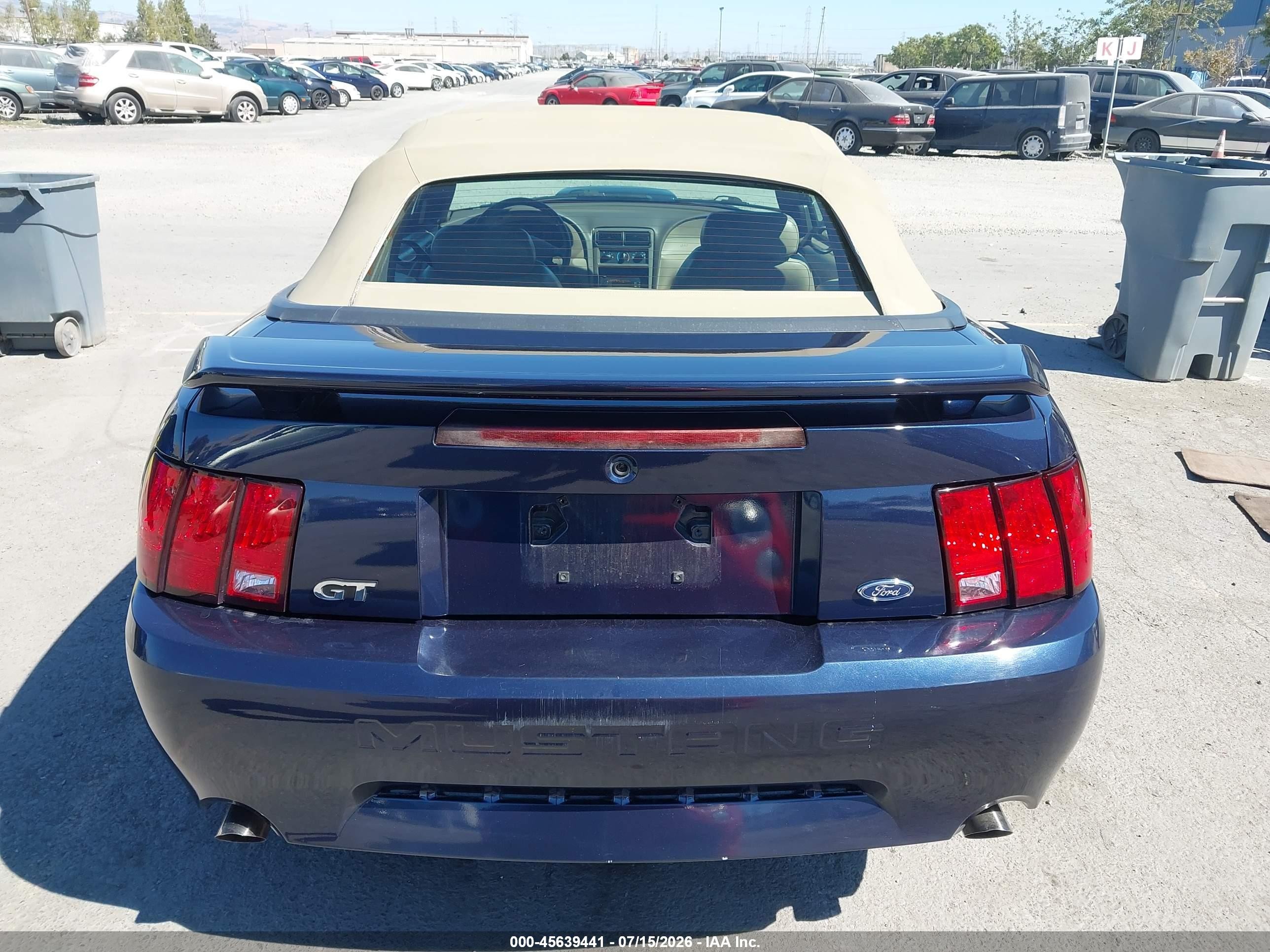 2002 Ford Mustang Gt Deluxe/gt Premium Blue vin: 1FAFP45X22F116454