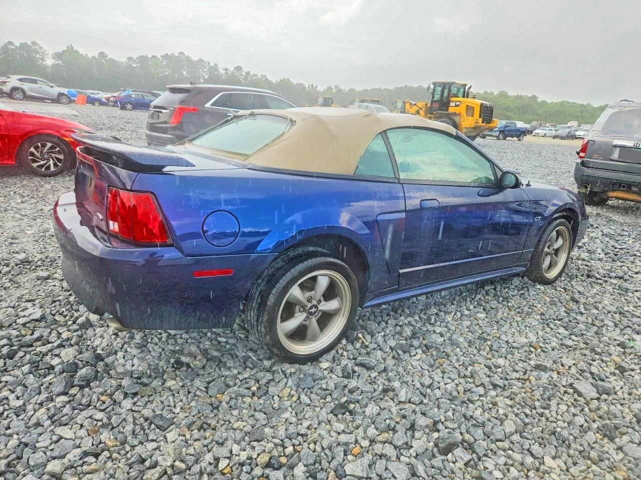 2002 Ford Mustang Gt Синий vin: 1FAFP45X22F161541