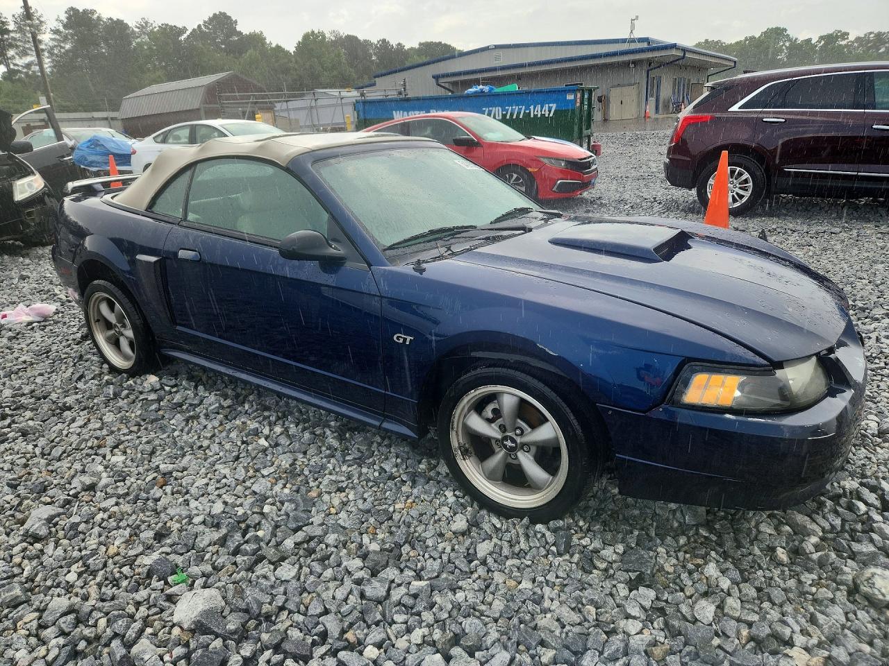 2002 Ford Mustang Gt Синий vin: 1FAFP45X22F161541
