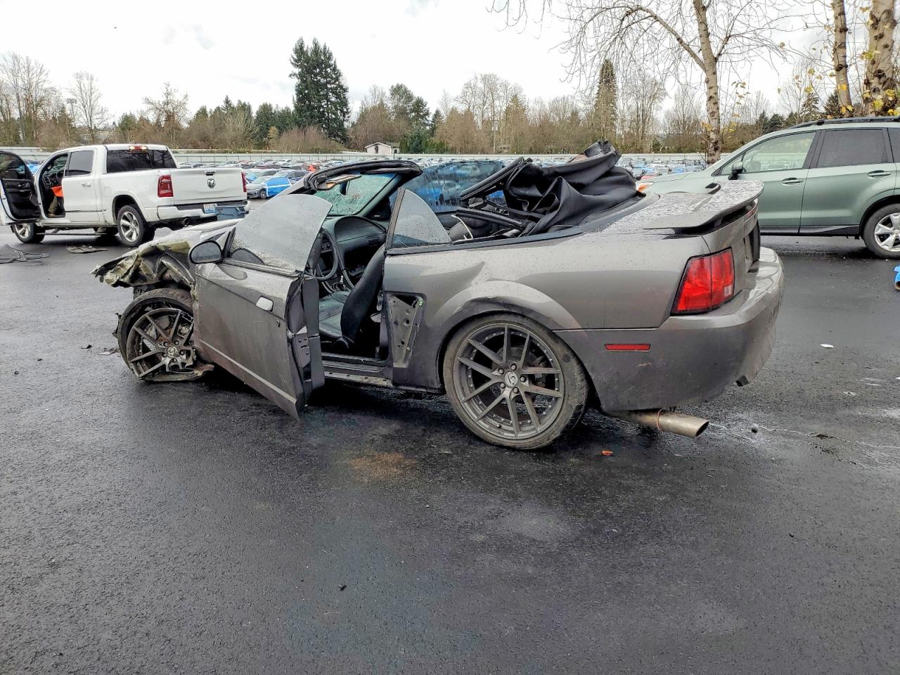 2003 Ford Mustang Gt Gray vin: 1FAFP45X23F325419