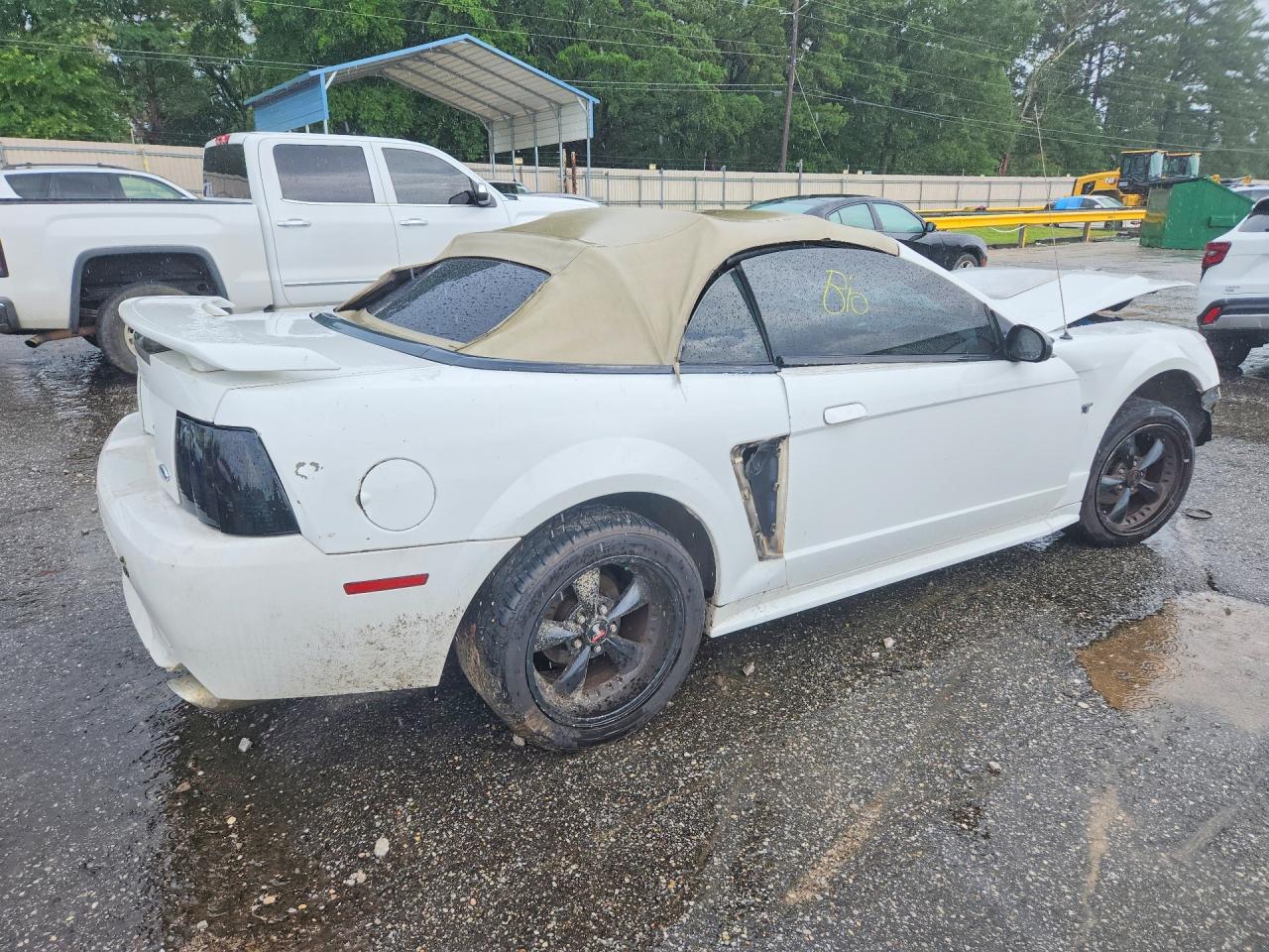 2003 Ford Mustang Gt White vin: 1FAFP45X23F360204