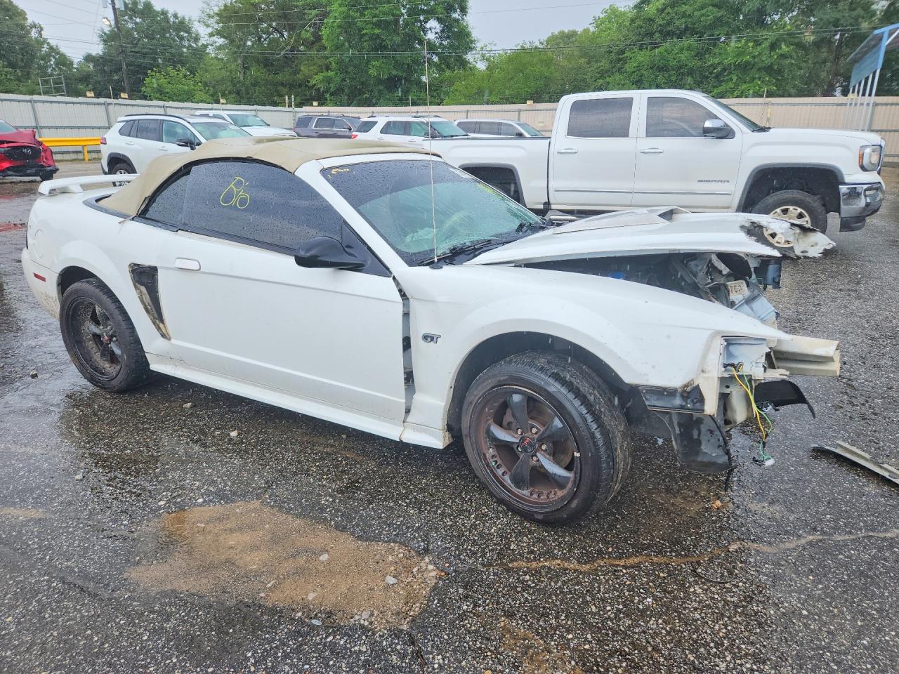 2003 Ford Mustang Gt White vin: 1FAFP45X23F360204
