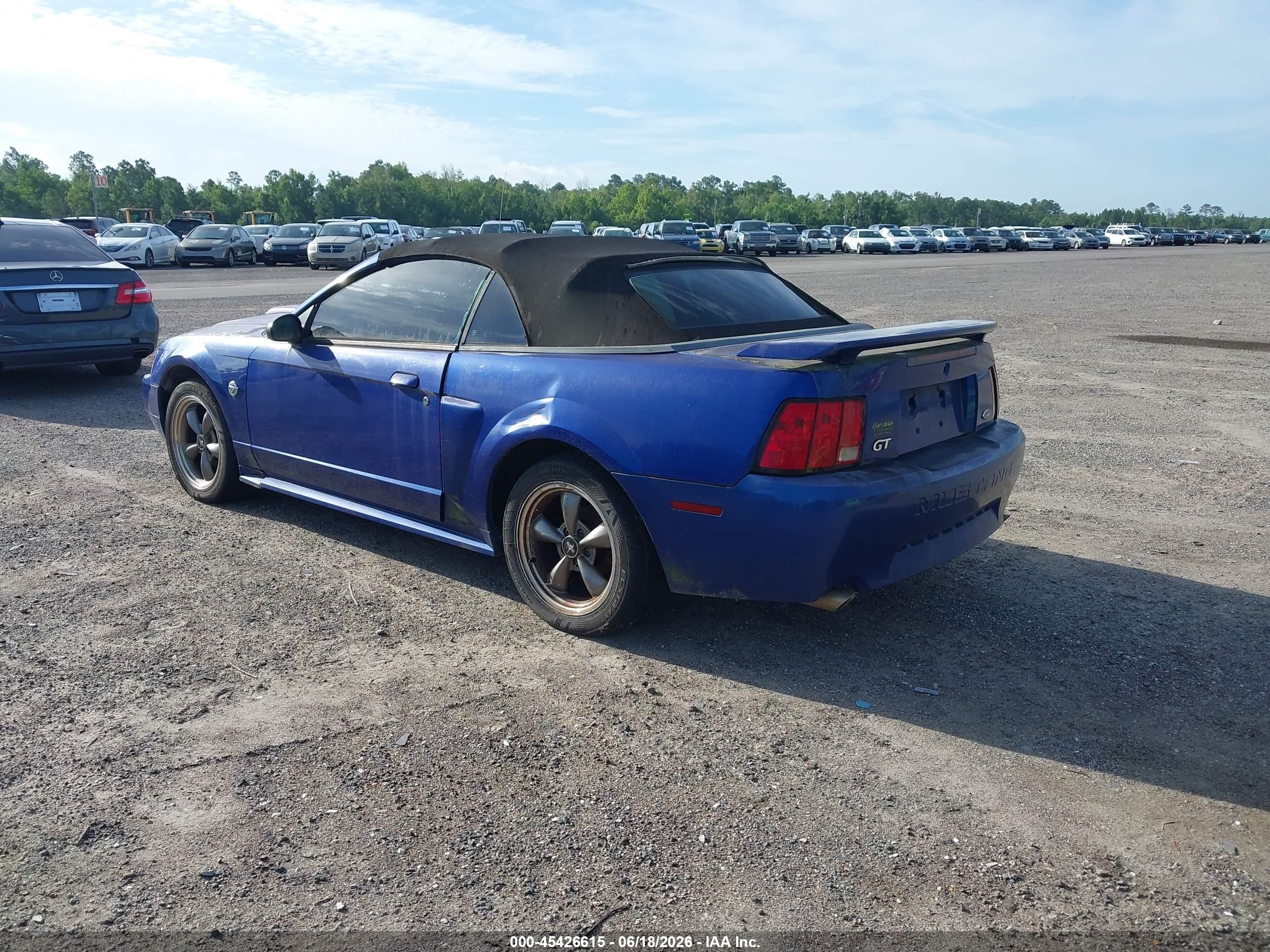 2004 Ford Mustang Gt Blue vin: 1FAFP45X24F124976