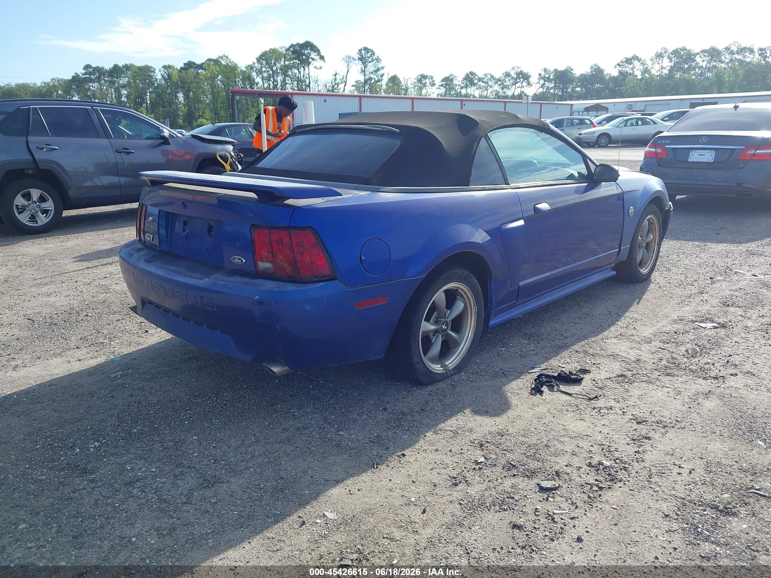 2004 Ford Mustang Gt Blue vin: 1FAFP45X24F124976