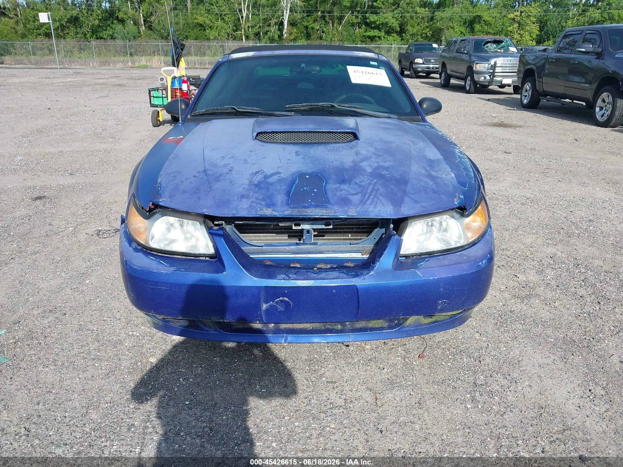 2004 Ford Mustang Gt Blue vin: 1FAFP45X24F124976