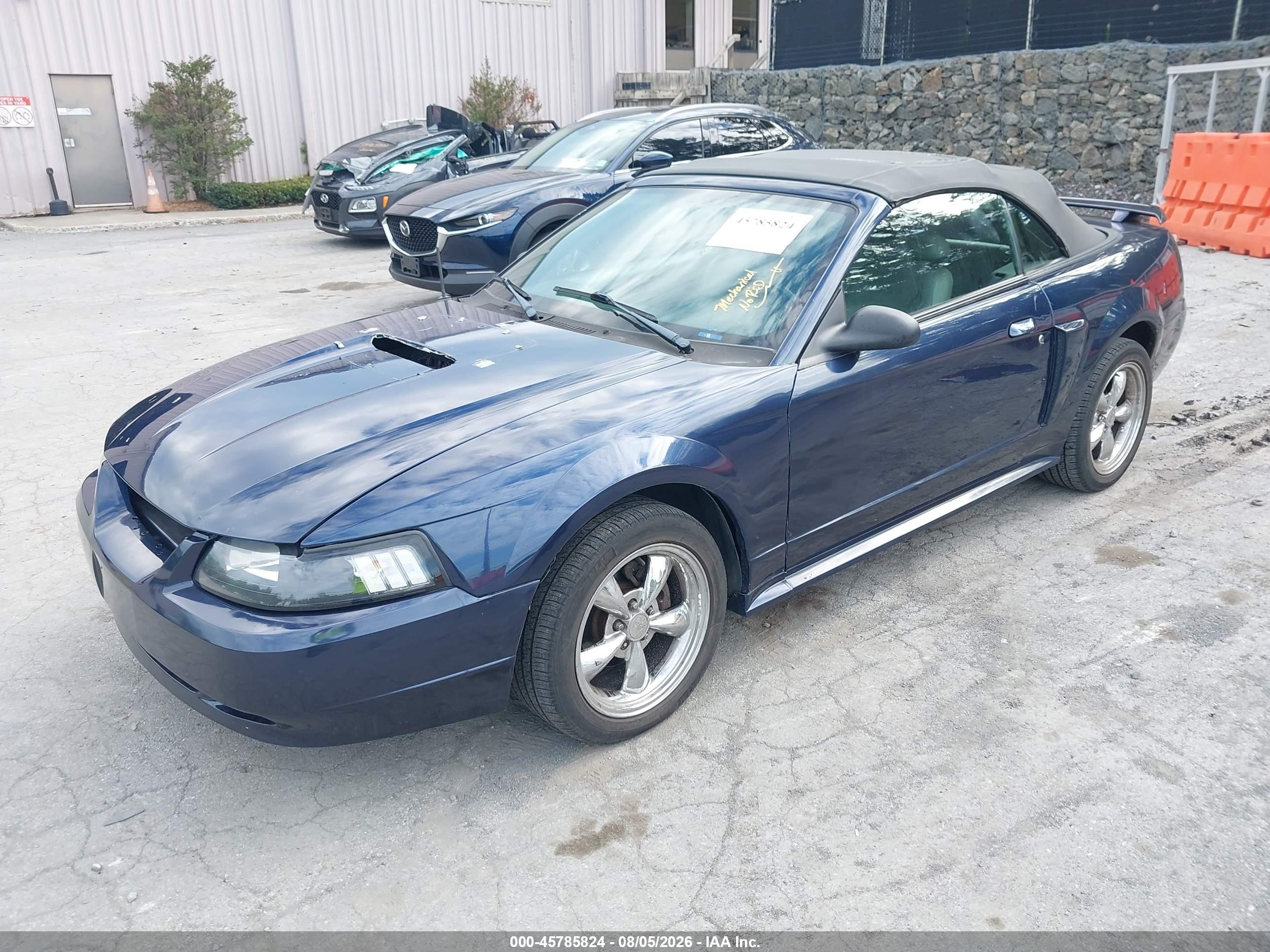 2001 Ford Mustang Gt Dark Blue vin: 1FAFP45X31F195227