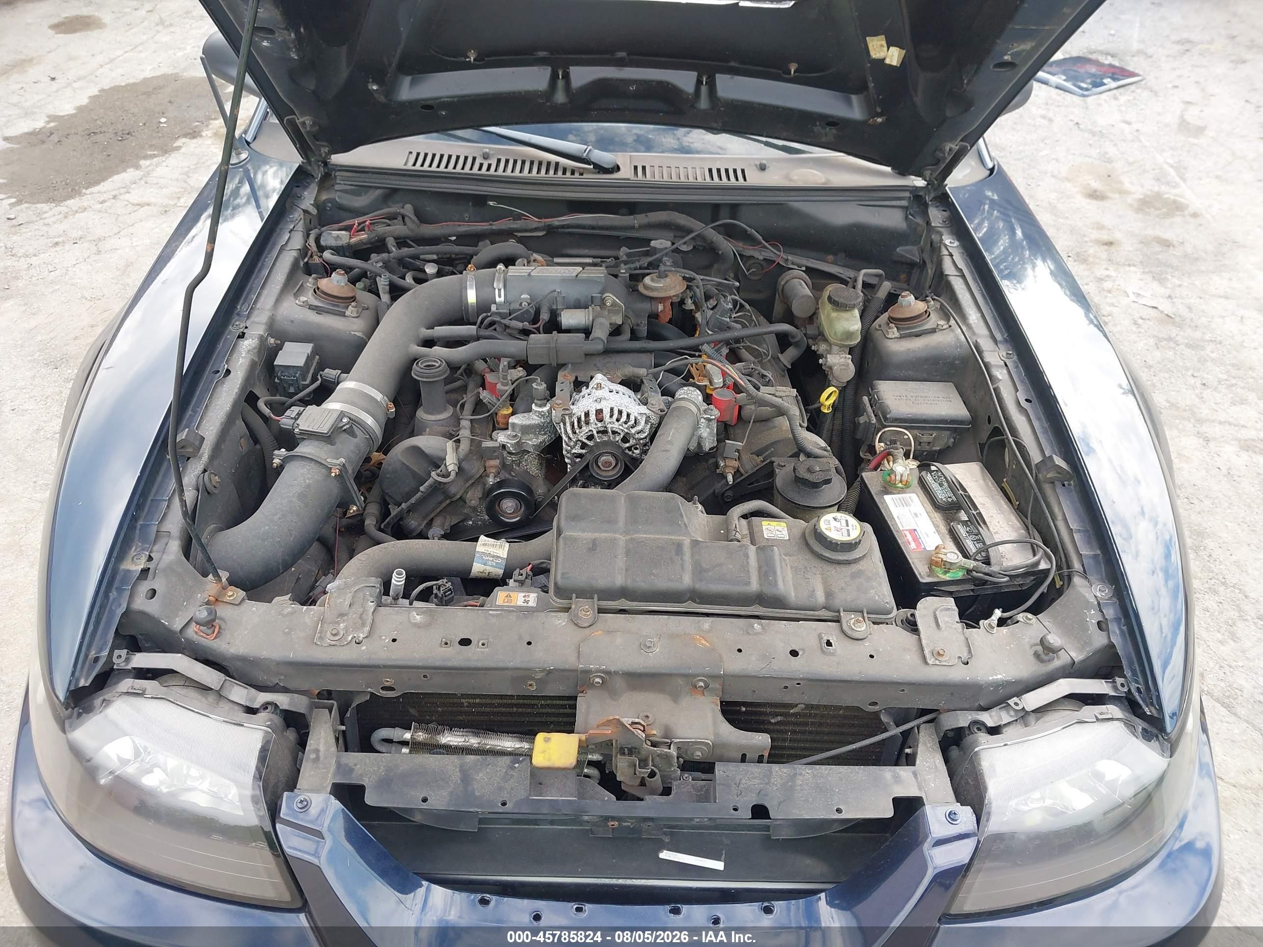 2001 Ford Mustang Gt Dark Blue vin: 1FAFP45X31F195227