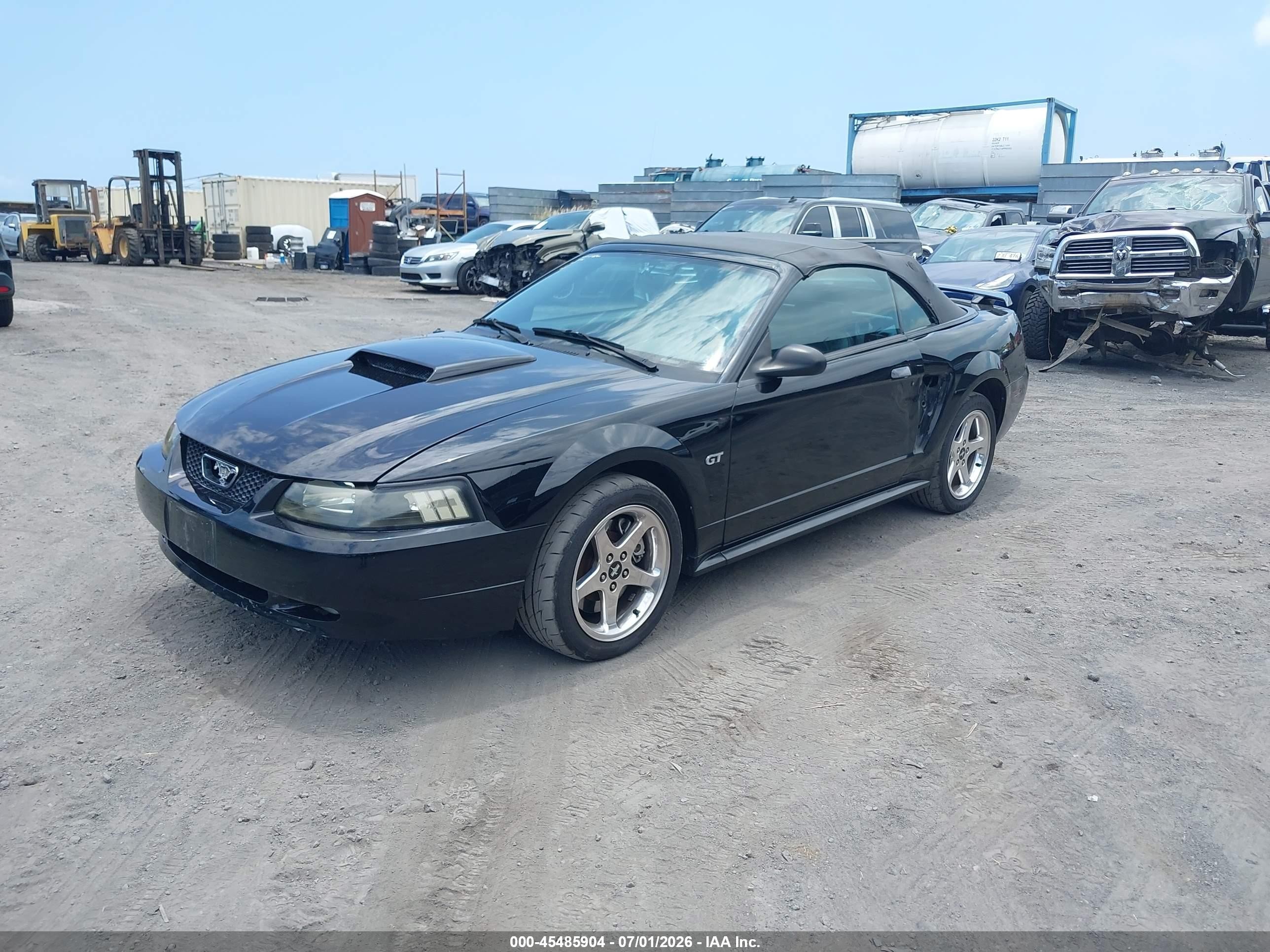 2001 Ford Mustang Gt Black vin: 1FAFP45X31F246967
