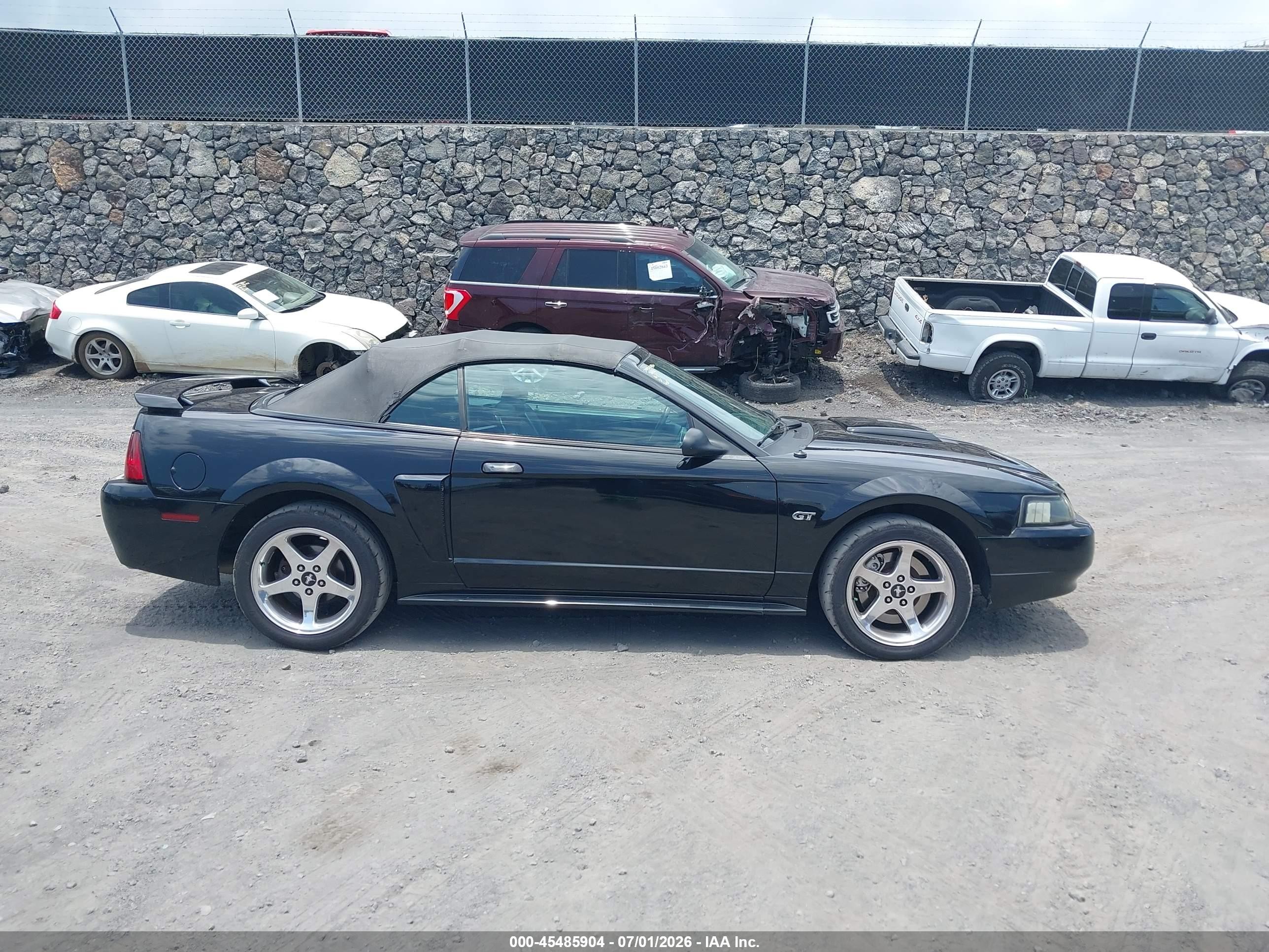 2001 Ford Mustang Gt Black vin: 1FAFP45X31F246967