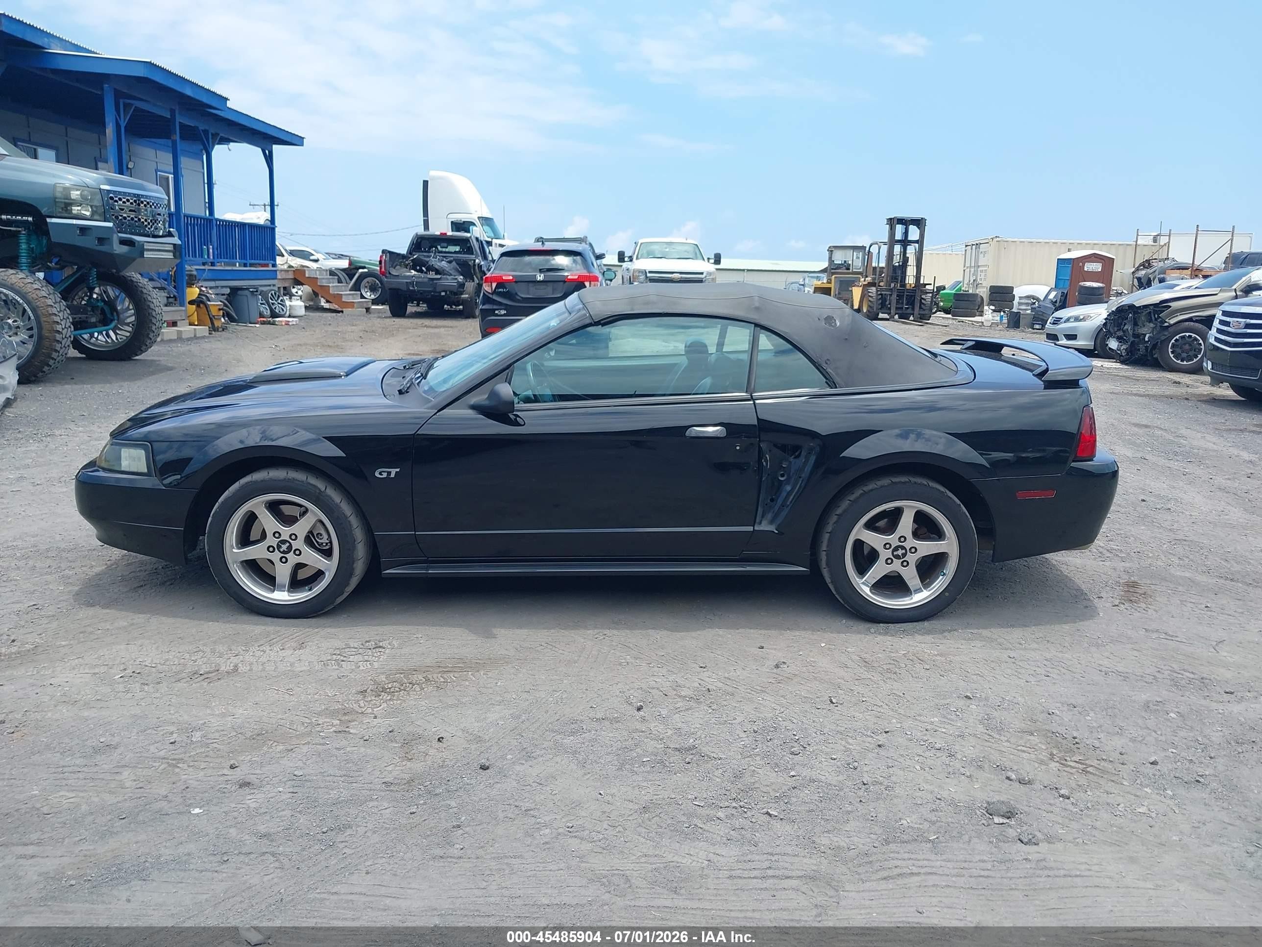 2001 Ford Mustang Gt Black vin: 1FAFP45X31F246967