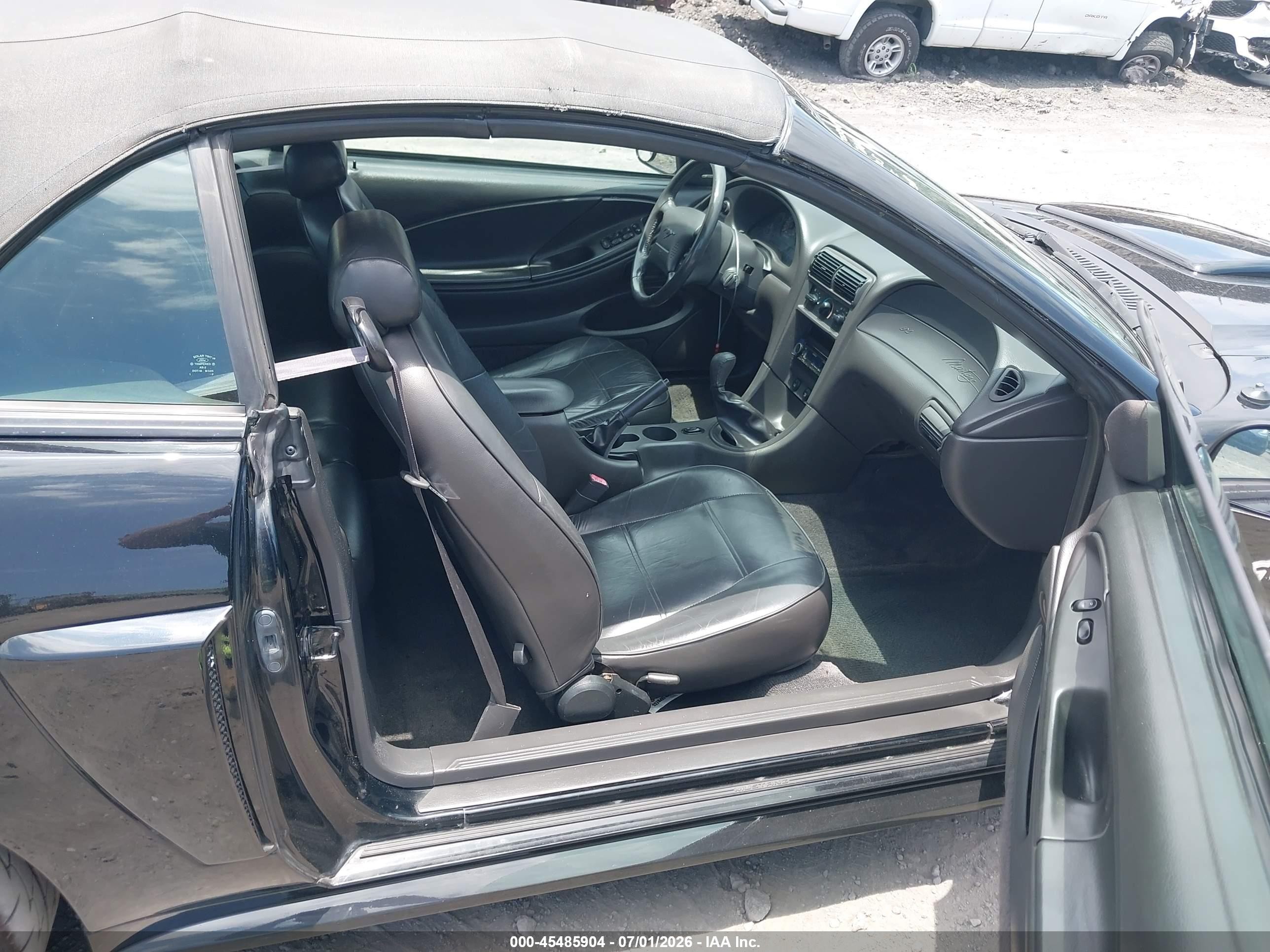 2001 Ford Mustang Gt Black vin: 1FAFP45X31F246967