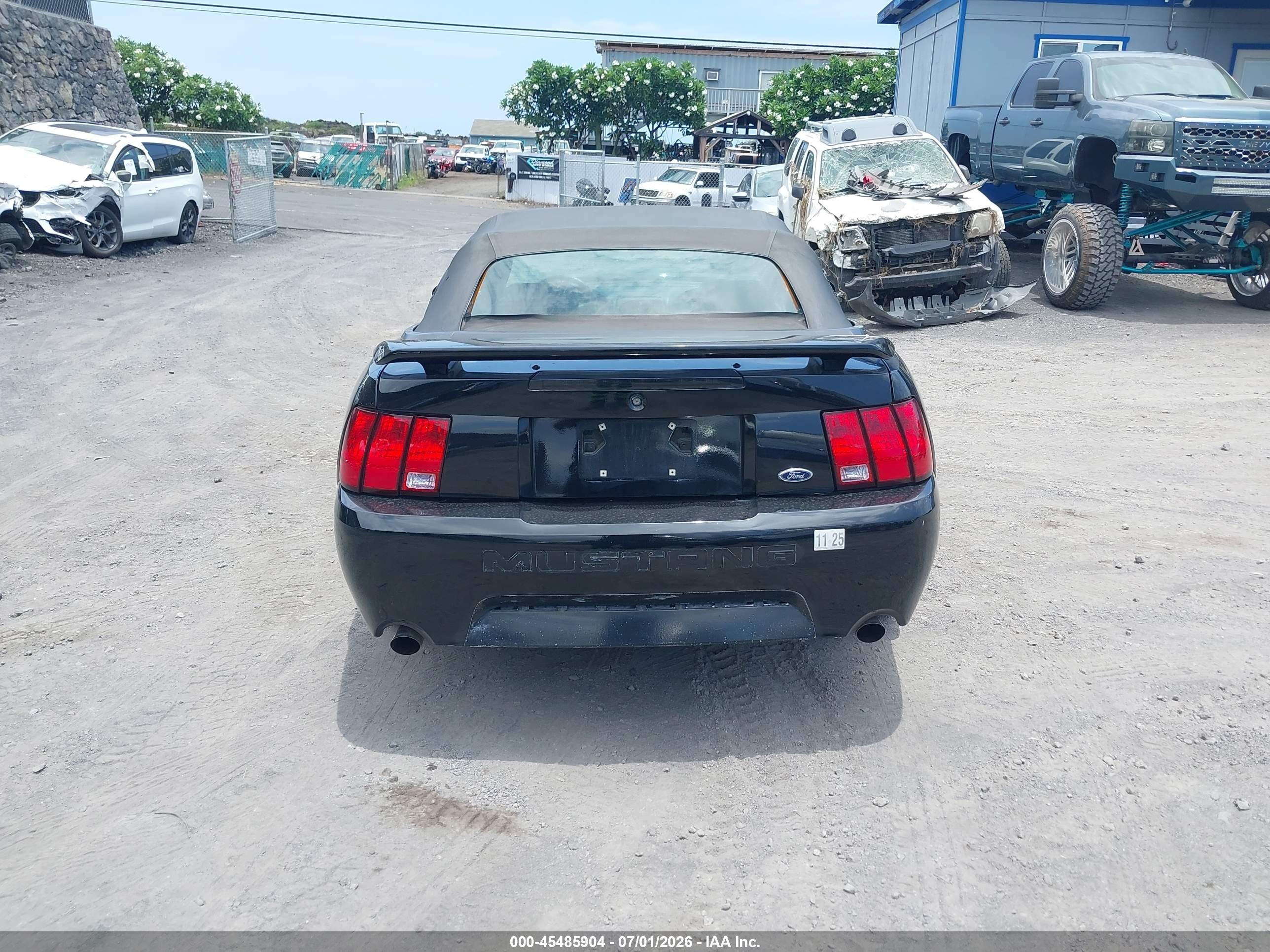 2001 Ford Mustang Gt Black vin: 1FAFP45X31F246967