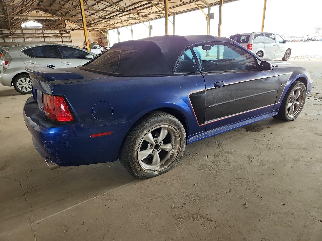 2003 Ford Mustang Gt Blue vin: 1FAFP45X33F412732