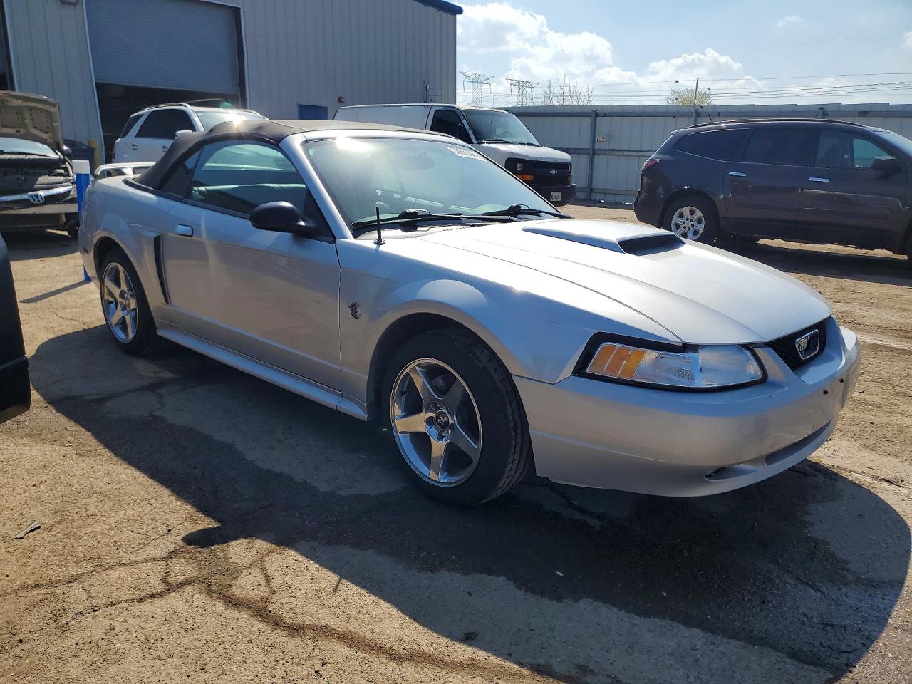 2004 Ford Mustang Gt Silver vin: 1FAFP45X34F125103