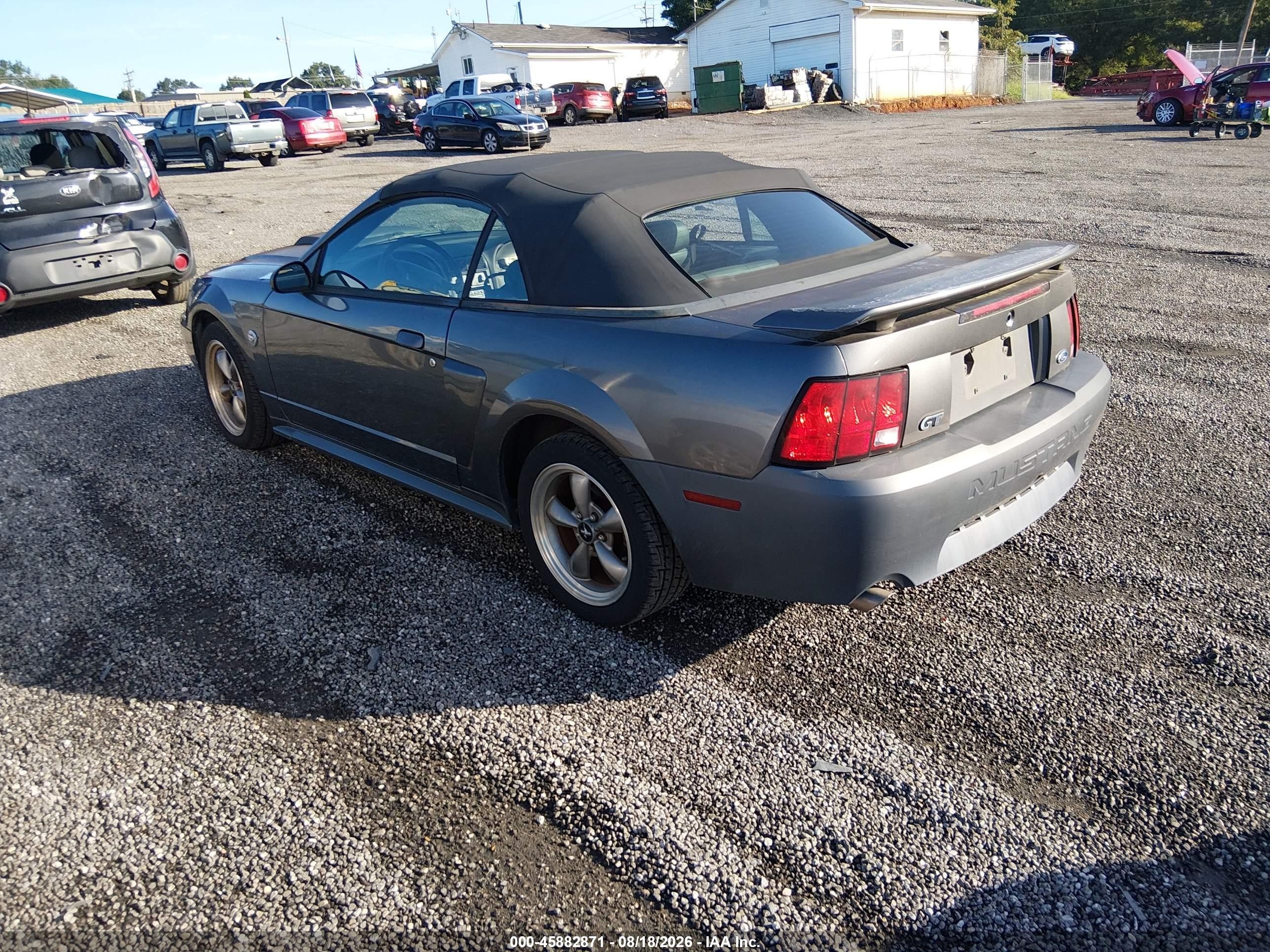2004 Ford Mustang Gt Gray vin: 1FAFP45X34F129197
