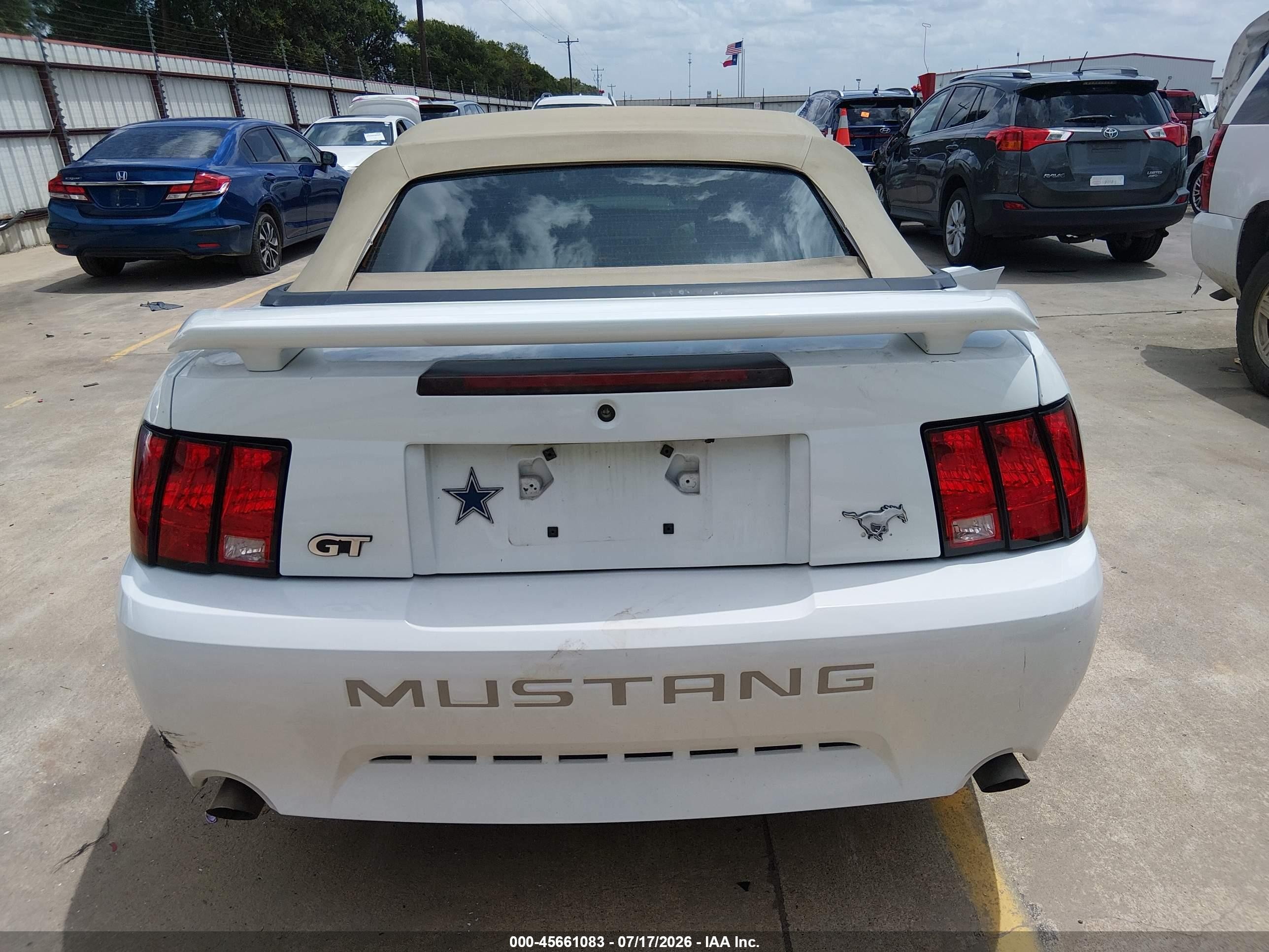 2004 Ford Mustang Gt White vin: 1FAFP45X34F140944