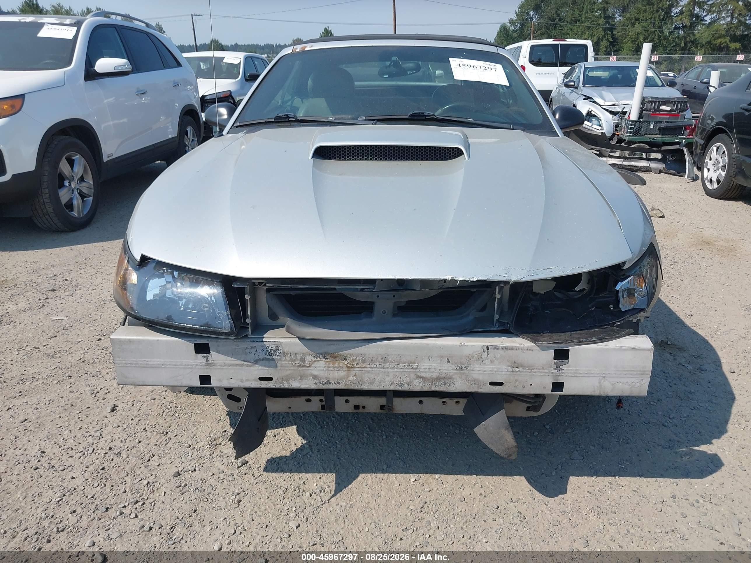 2004 Ford Mustang Gt Silver vin: 1FAFP45X34F163236