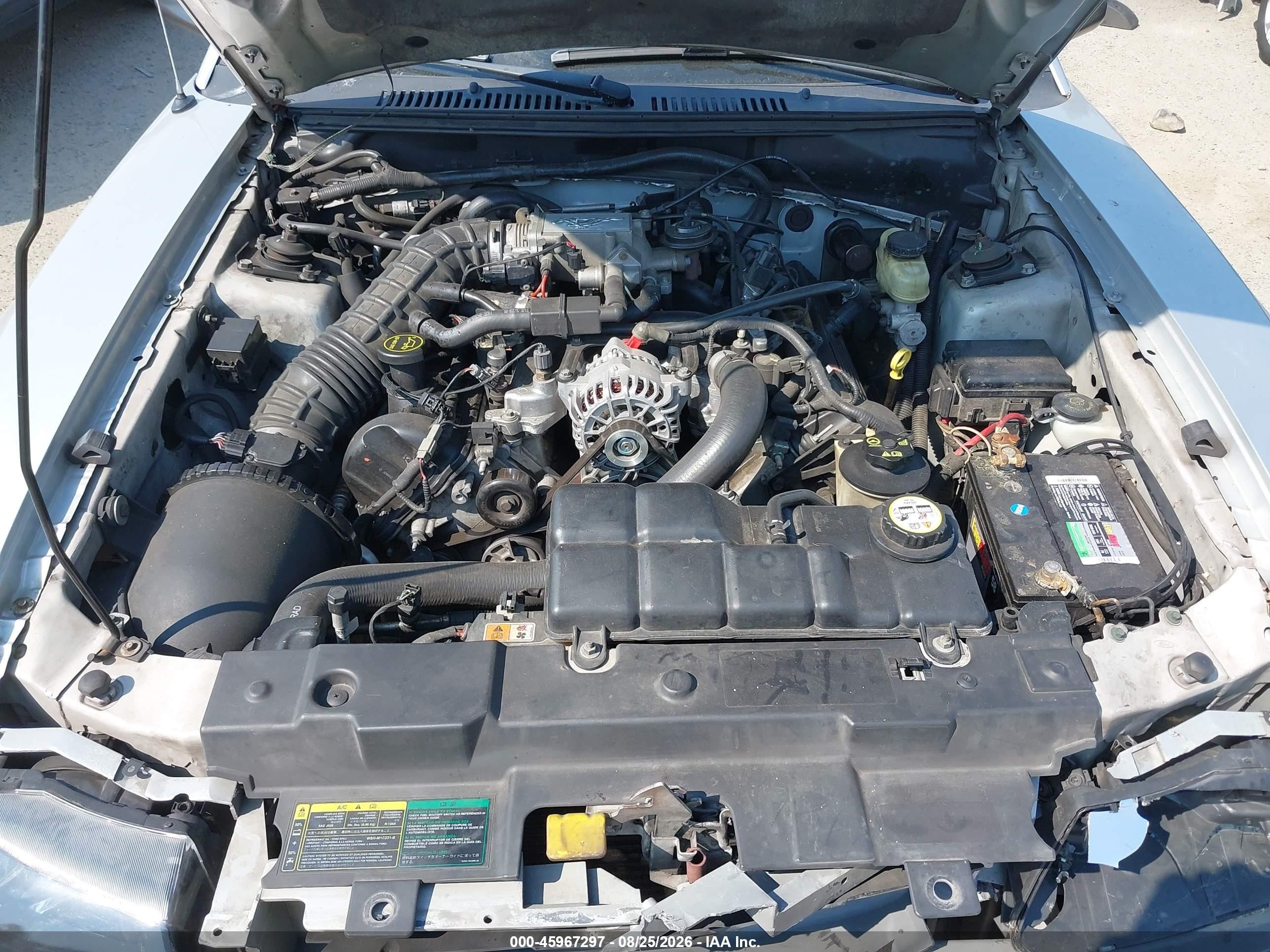 2004 Ford Mustang Gt Silver vin: 1FAFP45X34F163236