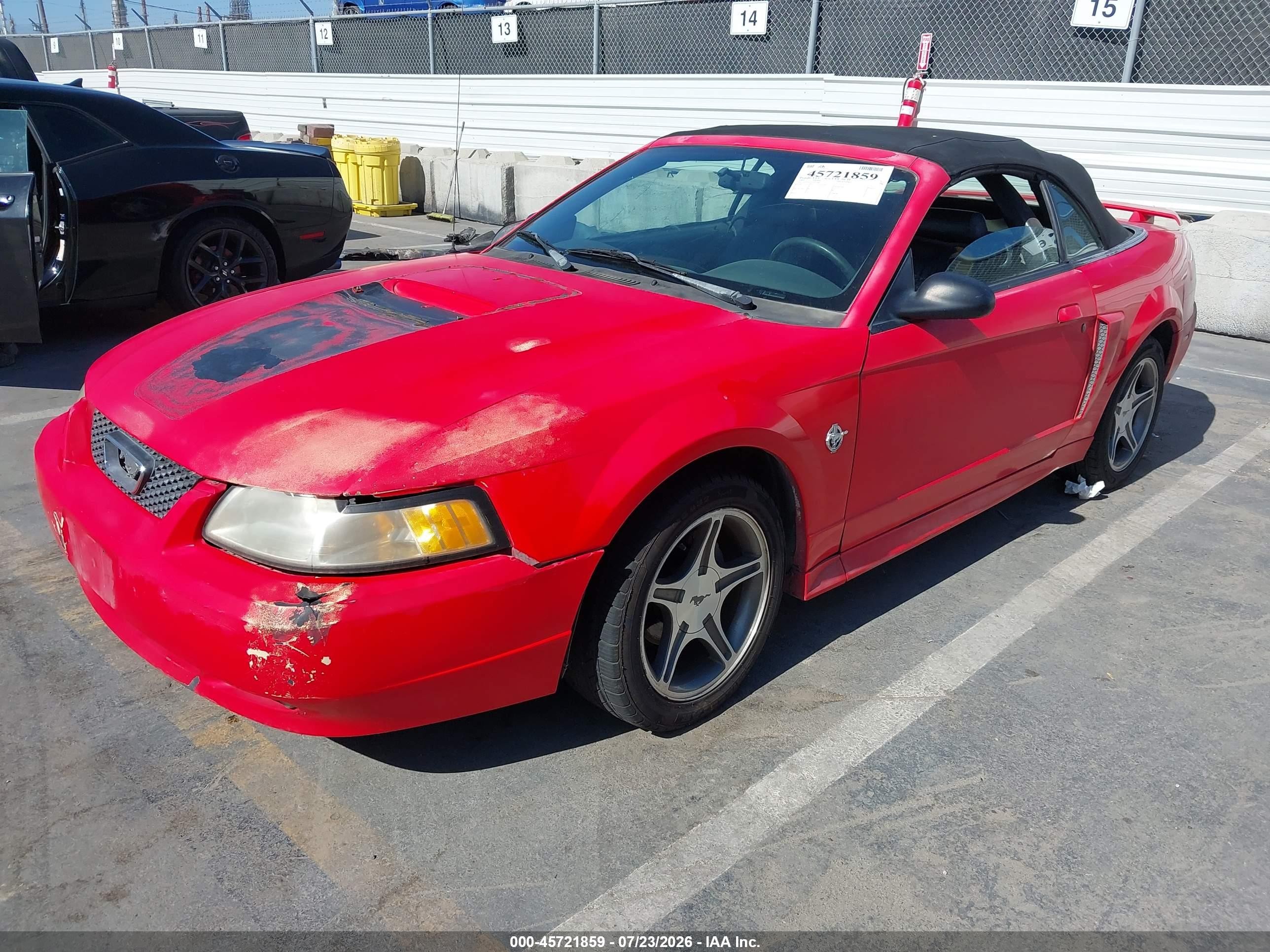 1999 Ford Mustang Gt Red vin: 1FAFP45X3XF194023