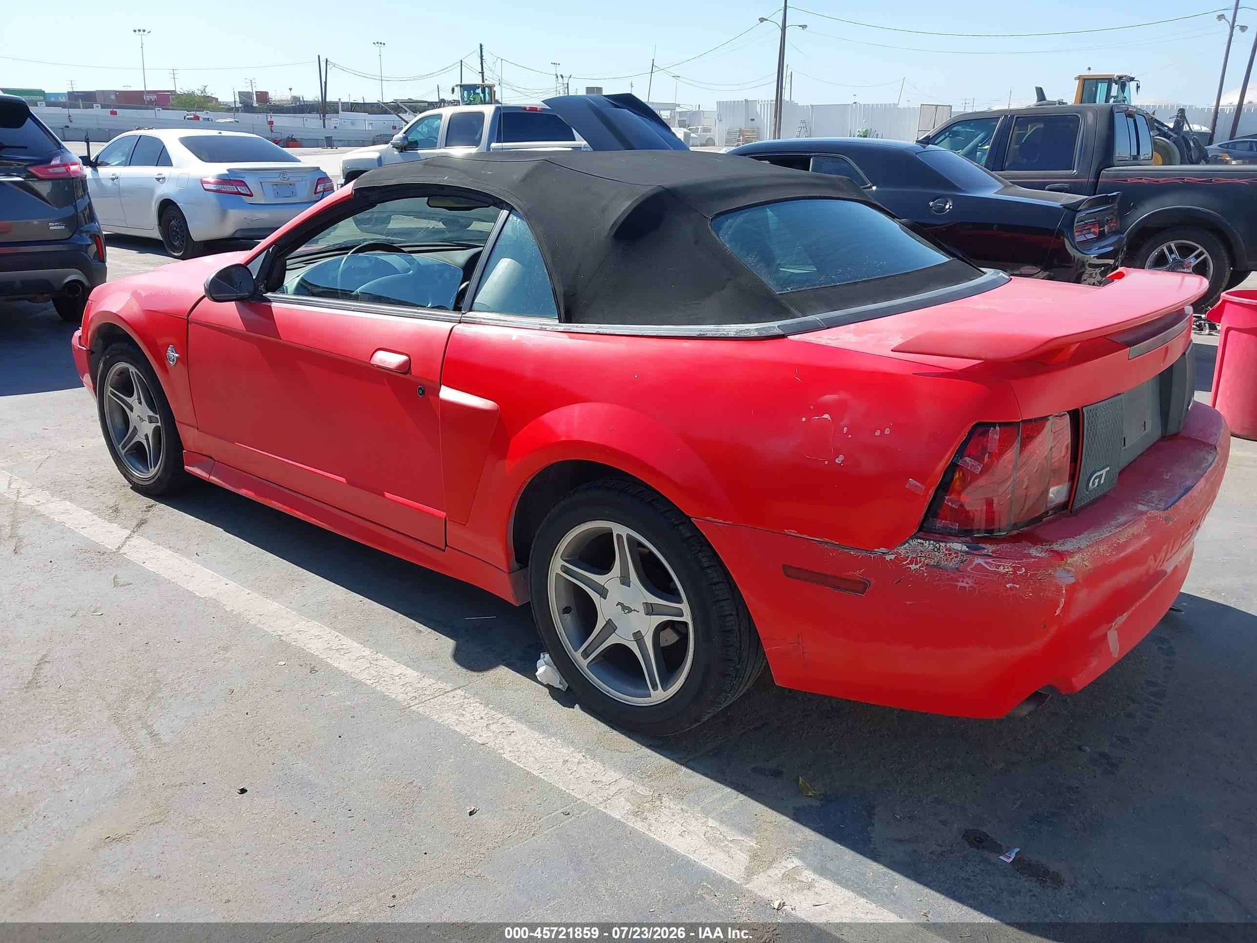 1999 Ford Mustang Gt Red vin: 1FAFP45X3XF194023