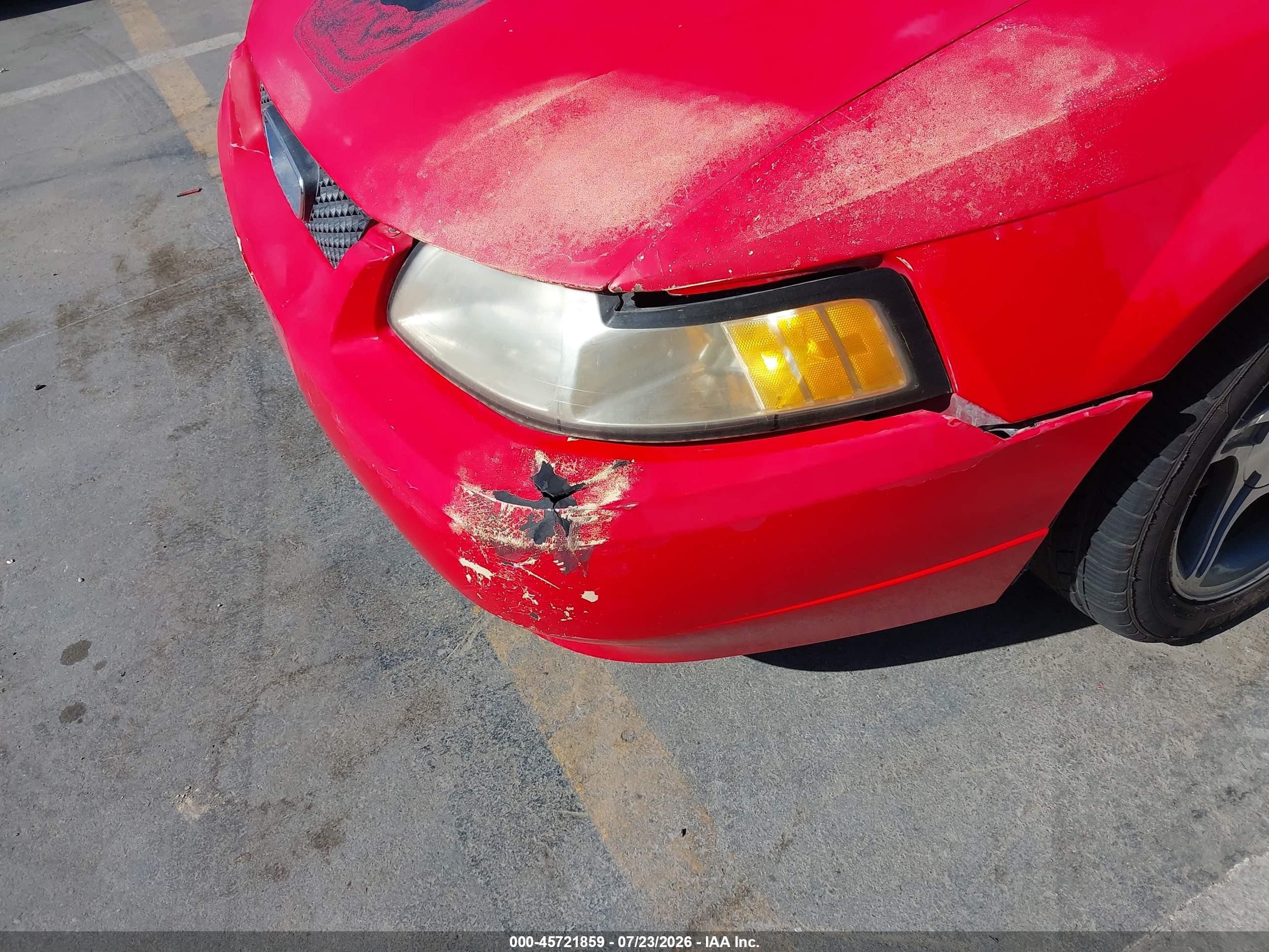 1999 Ford Mustang Gt Red vin: 1FAFP45X3XF194023