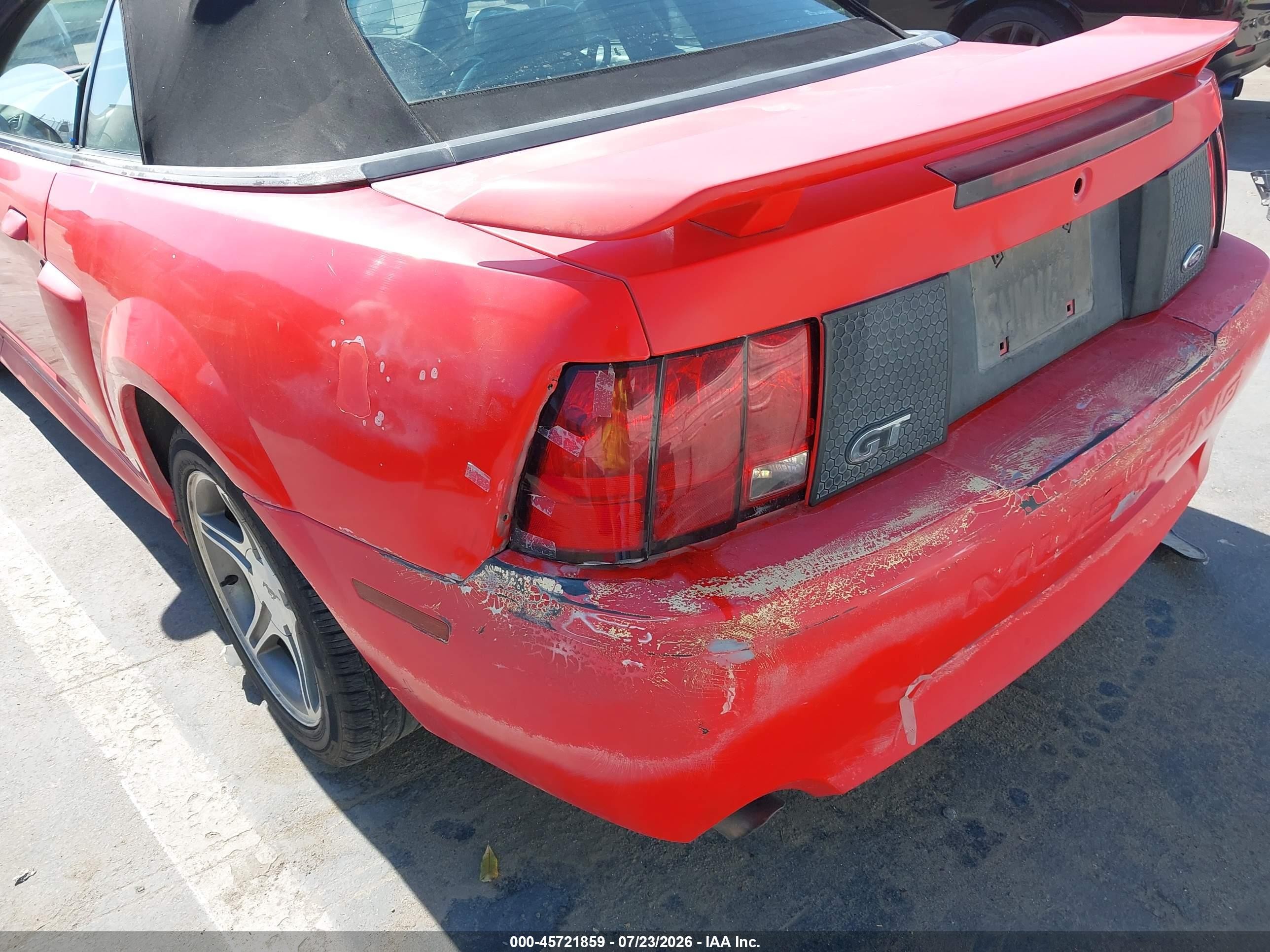 1999 Ford Mustang Gt Red vin: 1FAFP45X3XF194023