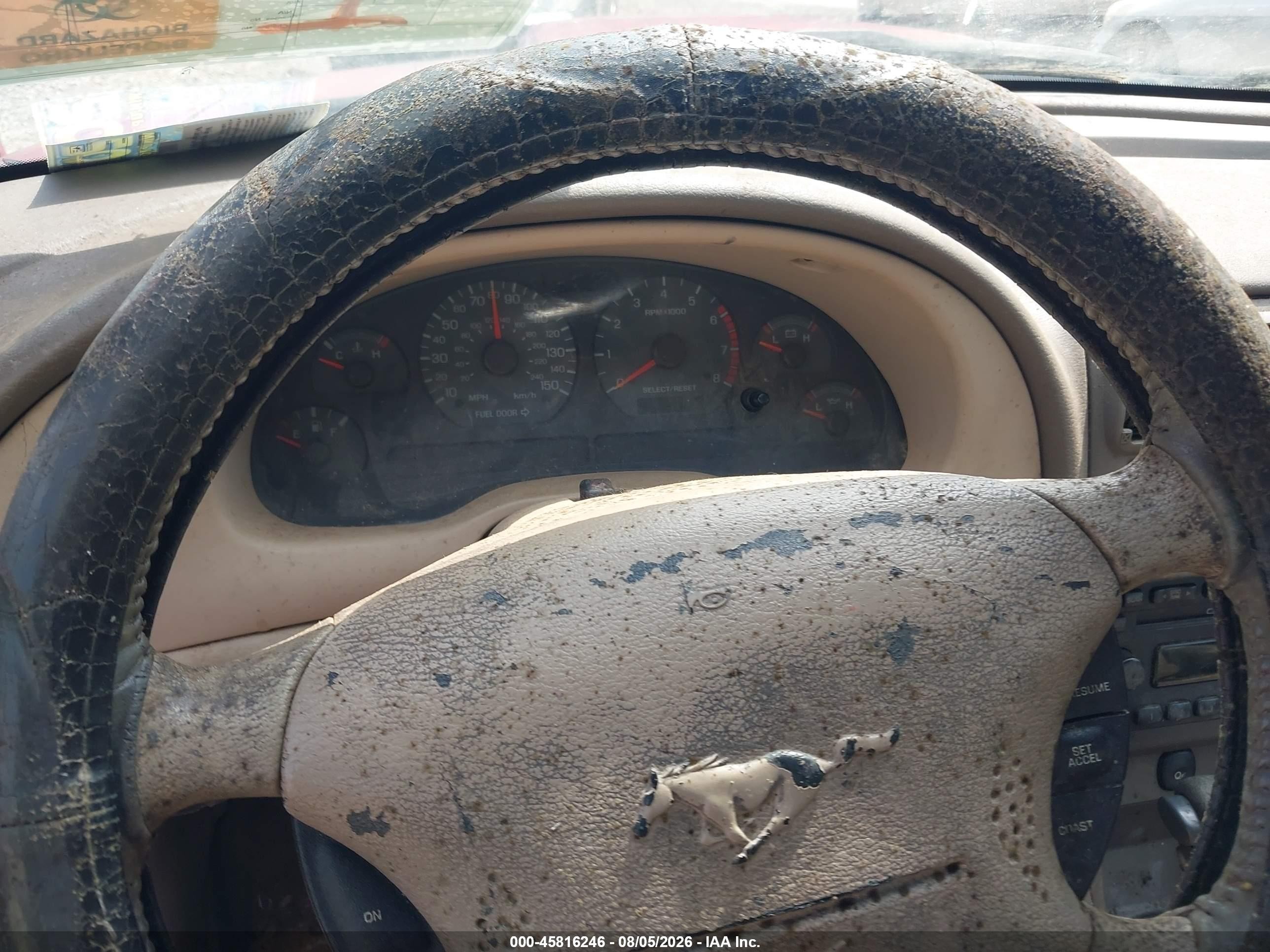 2001 Ford Mustang Gt Burgundy vin: 1FAFP45X41F129172