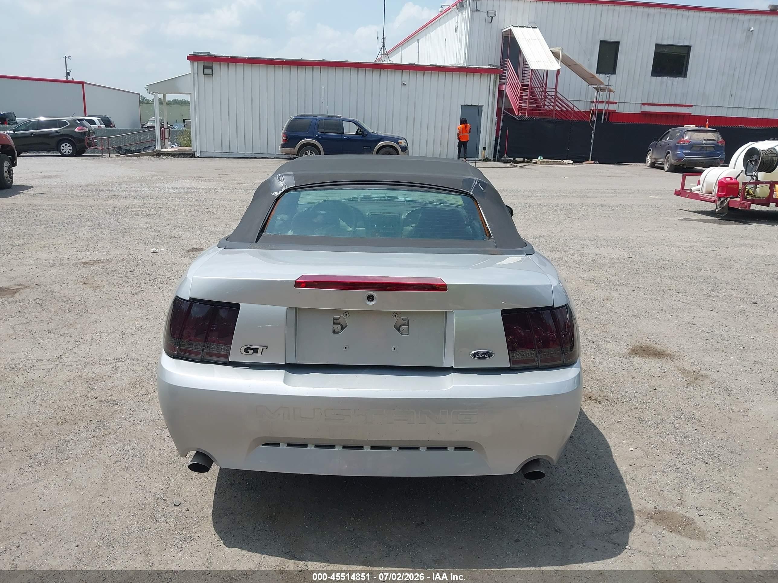 2001 Ford Mustang Gt Серебряный vin: 1FAFP45X41F160616