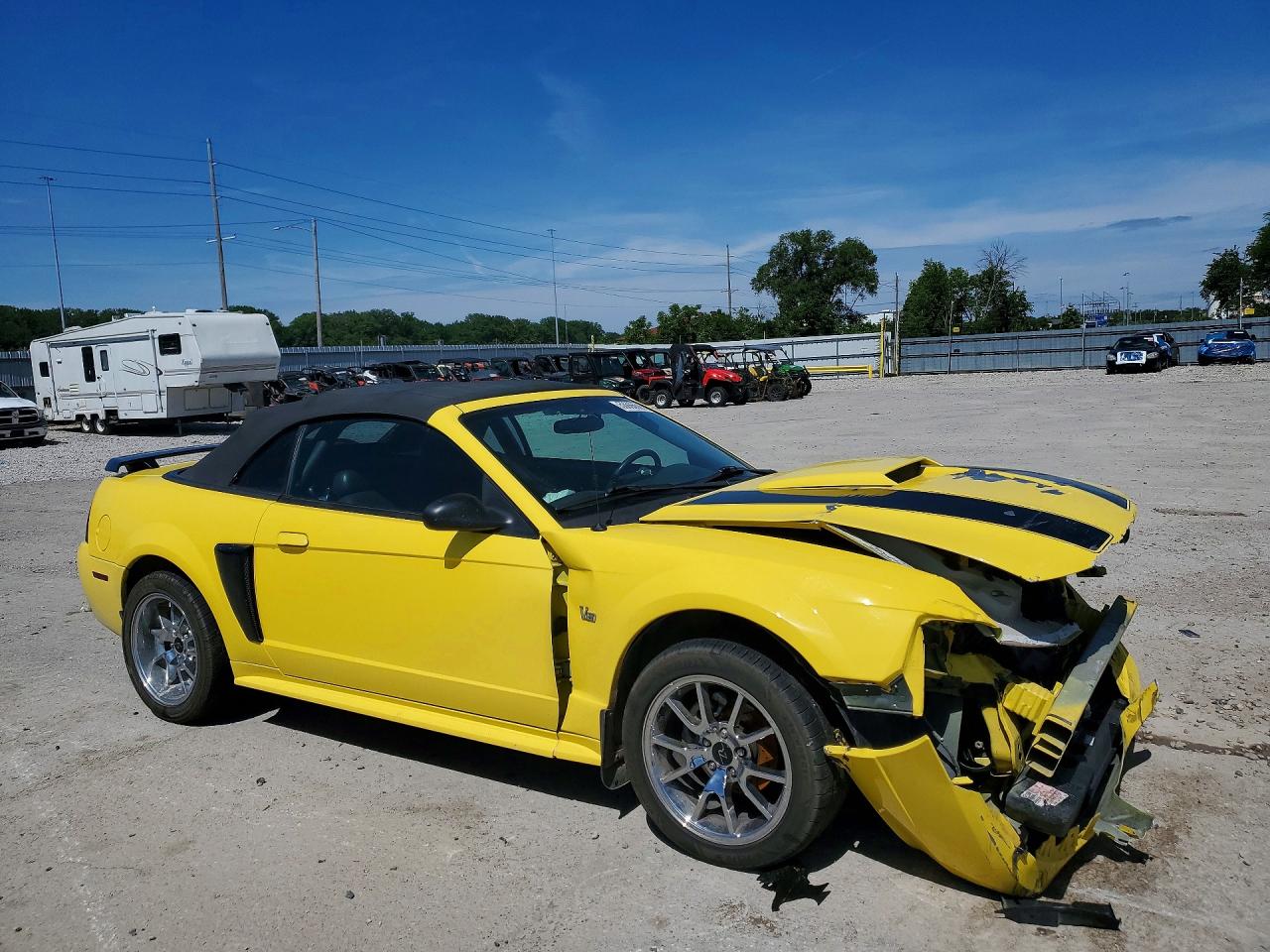 2001 Ford Mustang Gt Yellow vin: 1FAFP45X41F198654