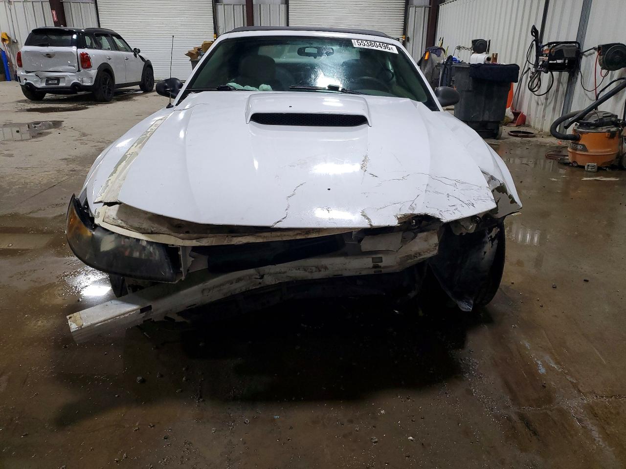 2003 Ford Mustang Gt White vin: 1FAFP45X43F370958