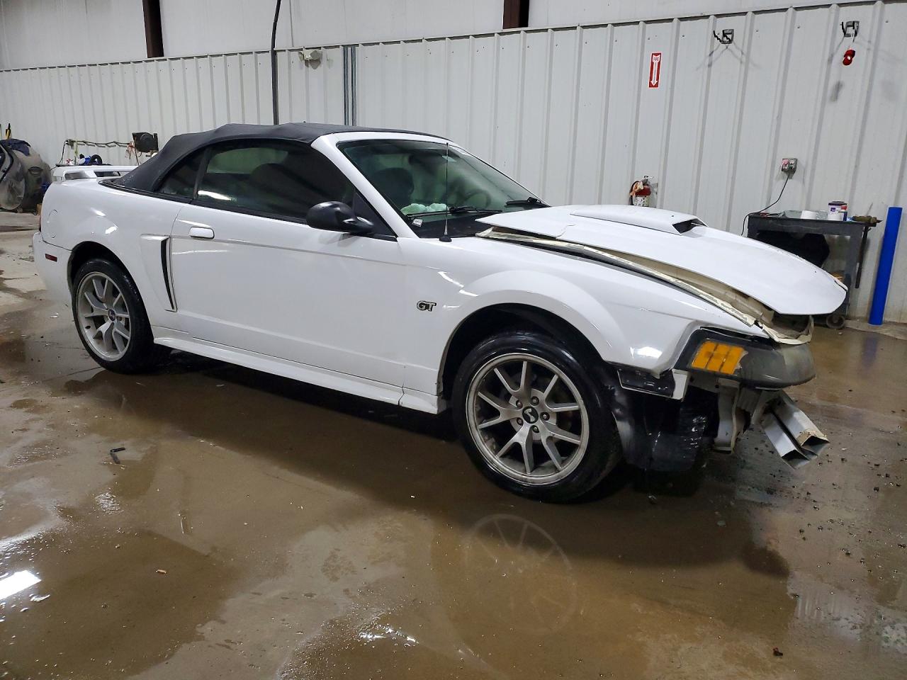 2003 Ford Mustang Gt White vin: 1FAFP45X43F370958