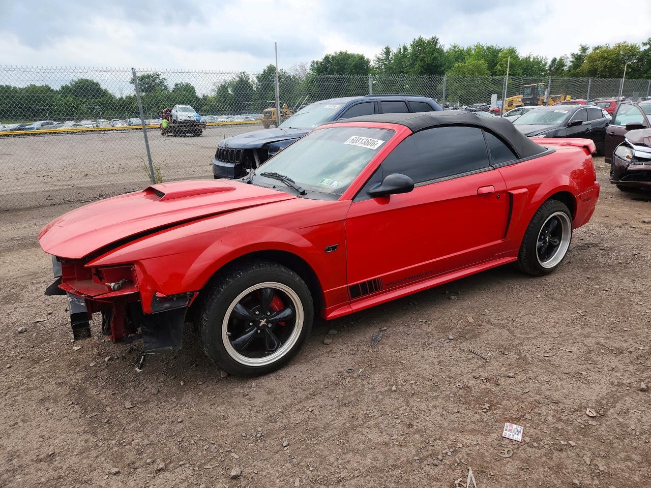 2003 Ford Mustang Gt Red vin: 1FAFP45X43F406230