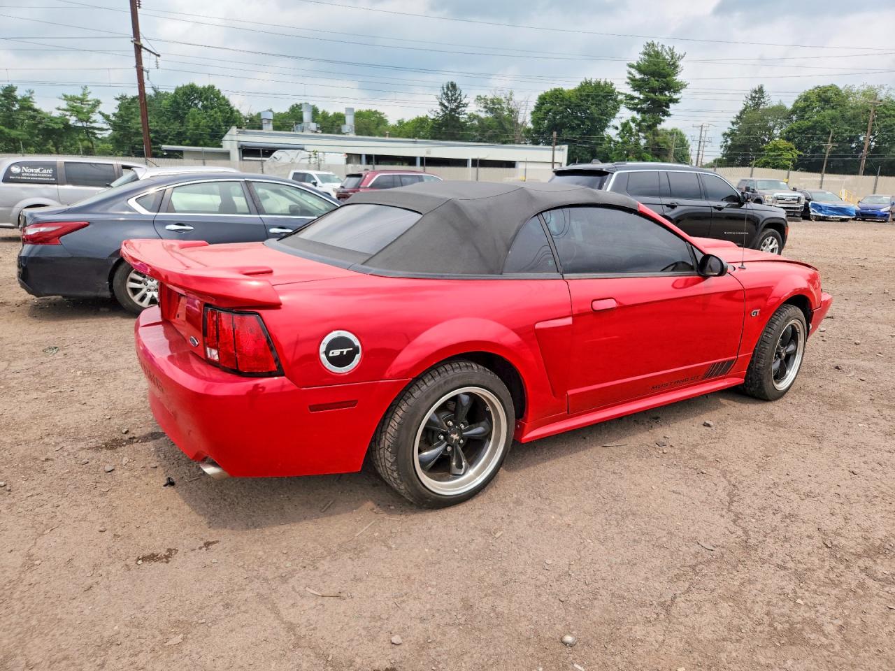 2003 Ford Mustang Gt Red vin: 1FAFP45X43F406230