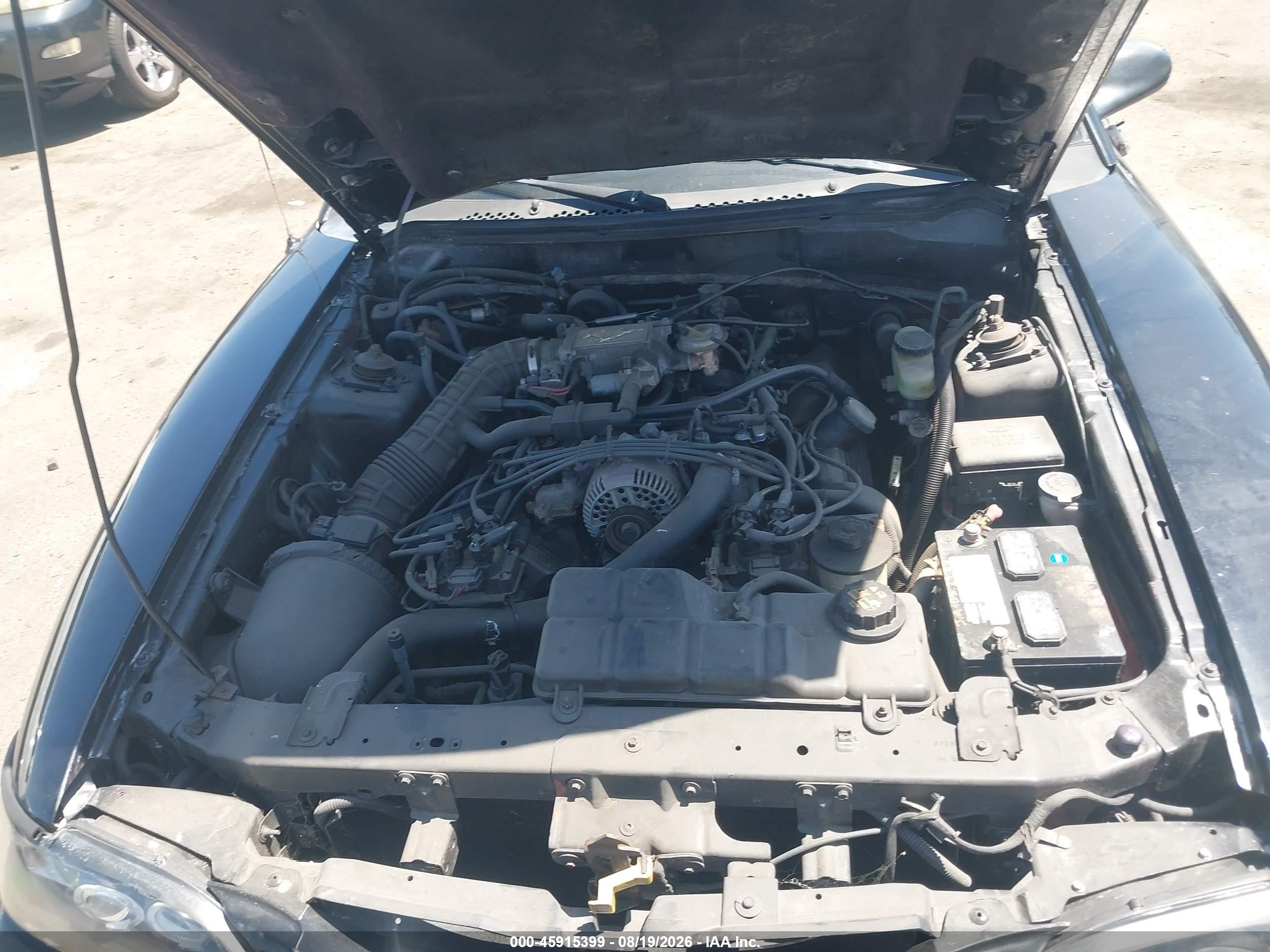 1998 Ford Mustang Gt Black vin: 1FAFP45X4WF236343
