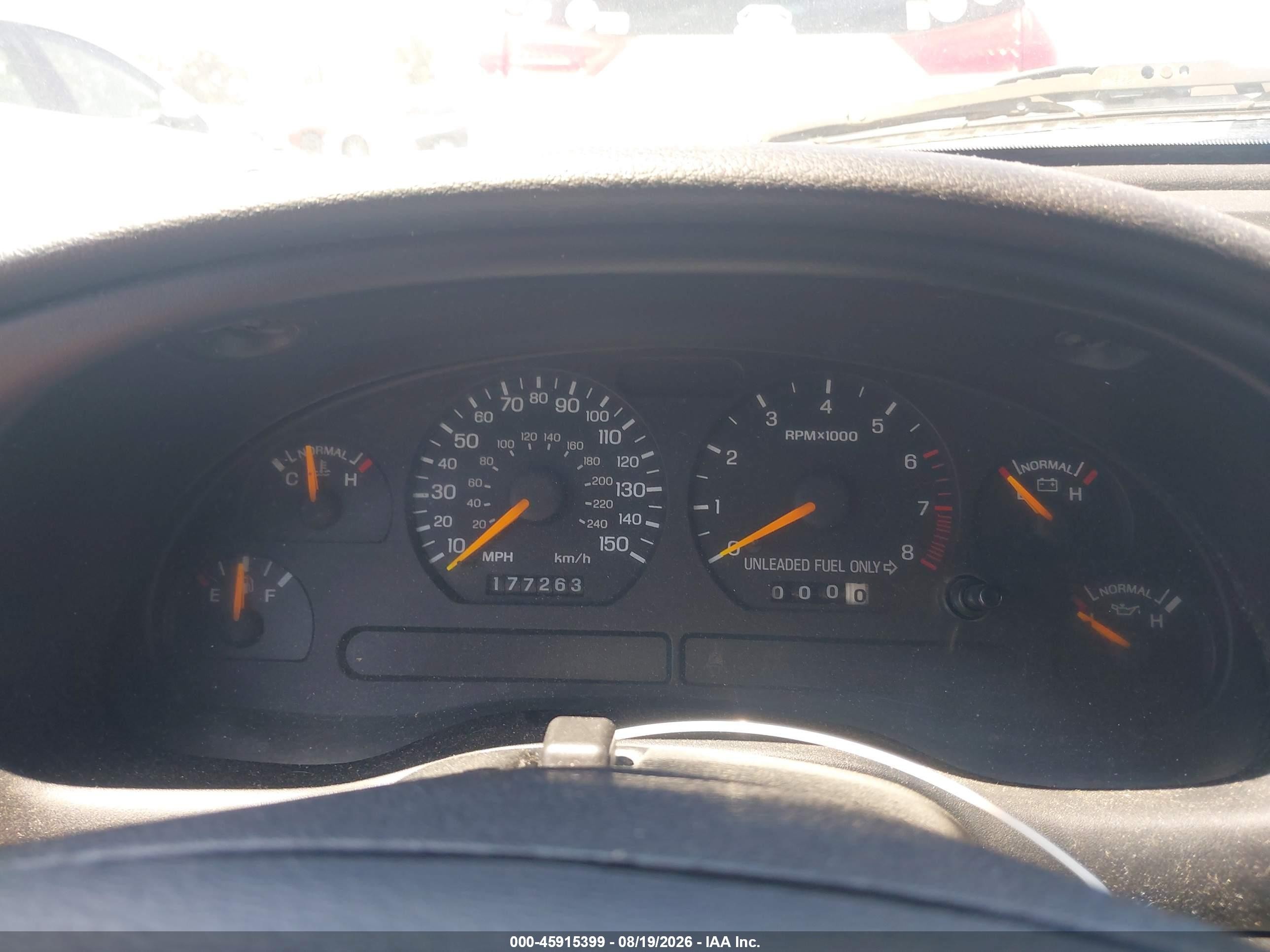 1998 Ford Mustang Gt Black vin: 1FAFP45X4WF236343