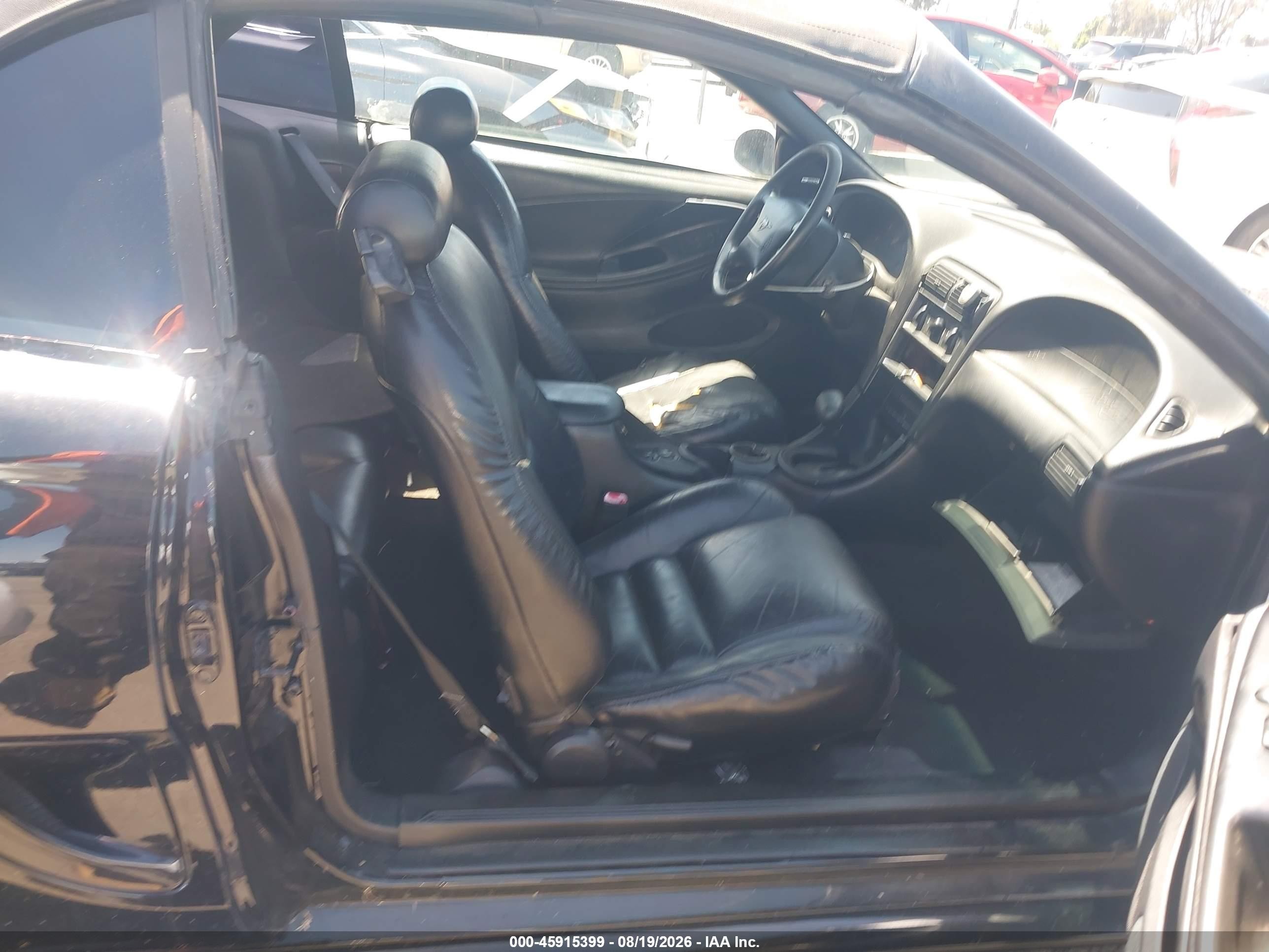 1998 Ford Mustang Gt Black vin: 1FAFP45X4WF236343