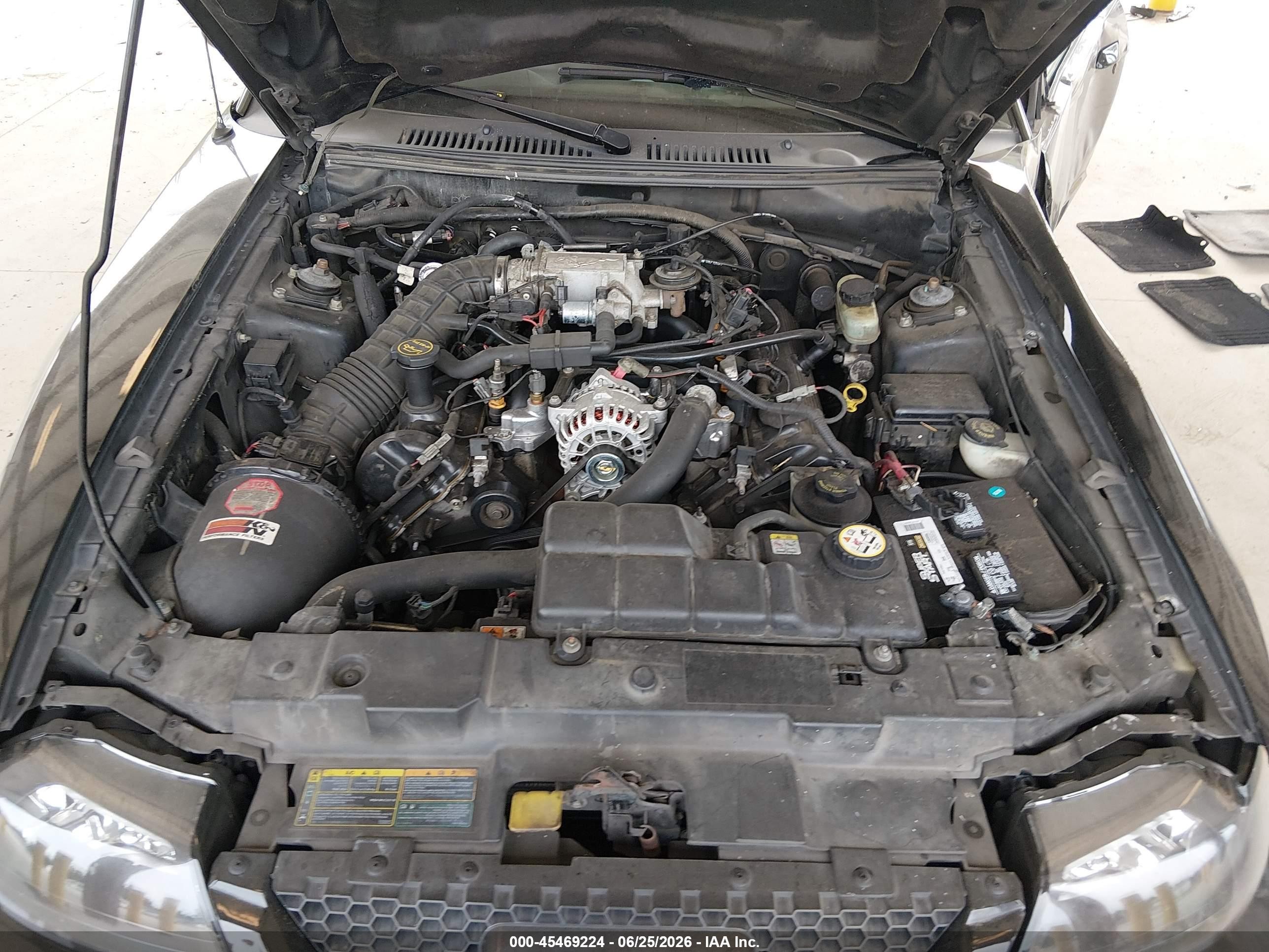 2001 Ford Mustang Gt Black vin: 1FAFP45X51F223853