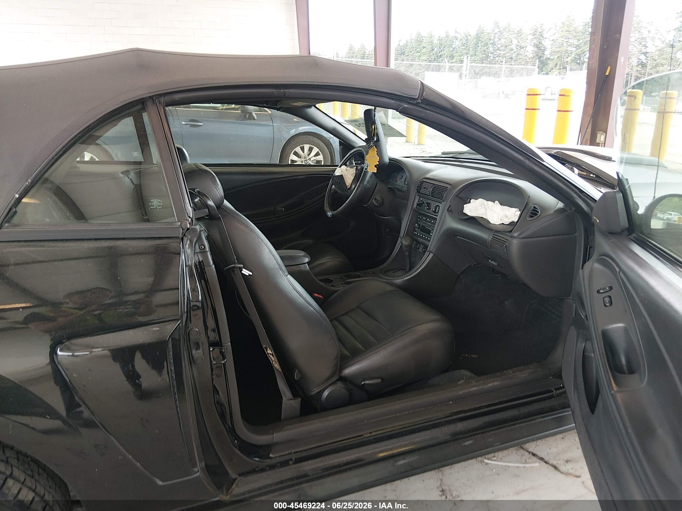2001 Ford Mustang Gt Black vin: 1FAFP45X51F223853