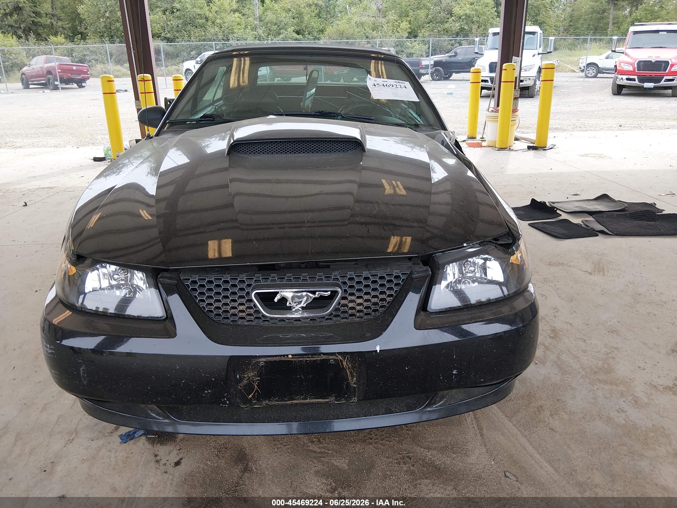 2001 Ford Mustang Gt Black vin: 1FAFP45X51F223853