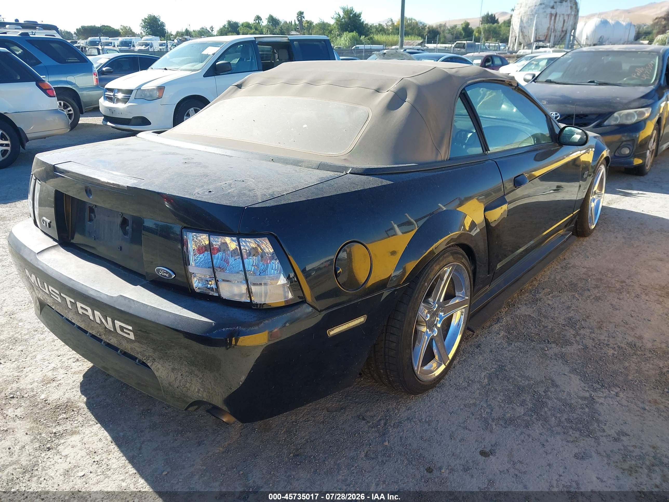 2003 Ford Mustang Gt Black vin: 1FAFP45X53F318223