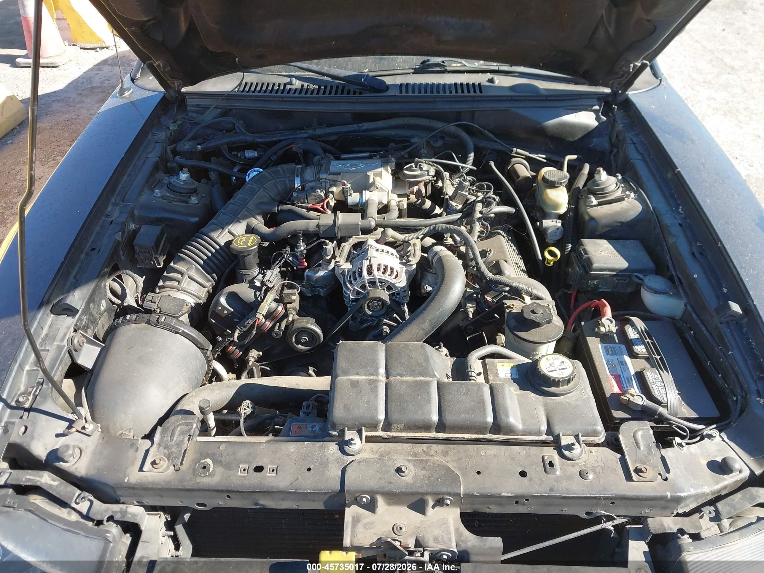 2003 Ford Mustang Gt Black vin: 1FAFP45X53F318223