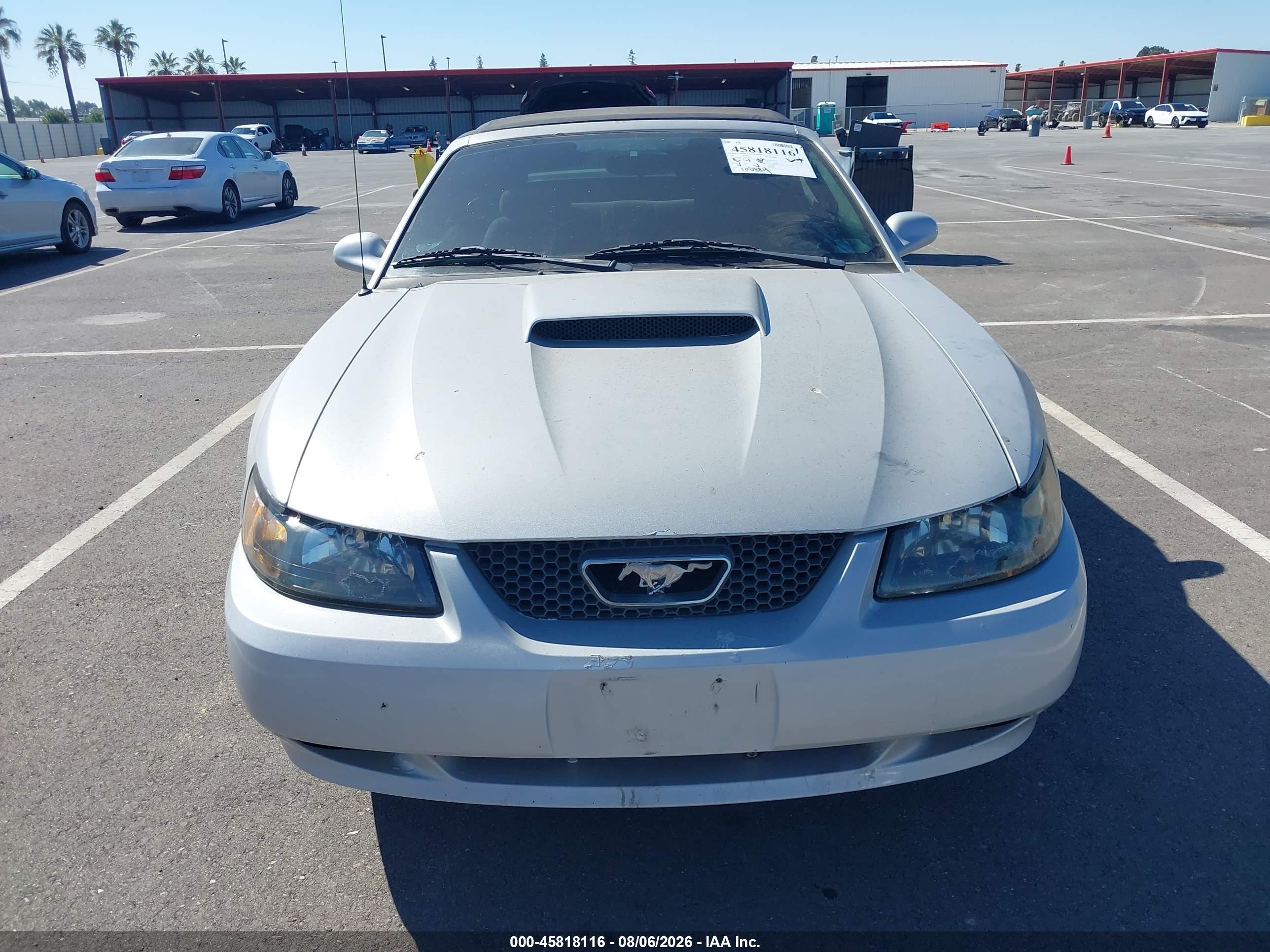 2004 Ford Mustang Gt Серебряный vin: 1FAFP45X54F240656