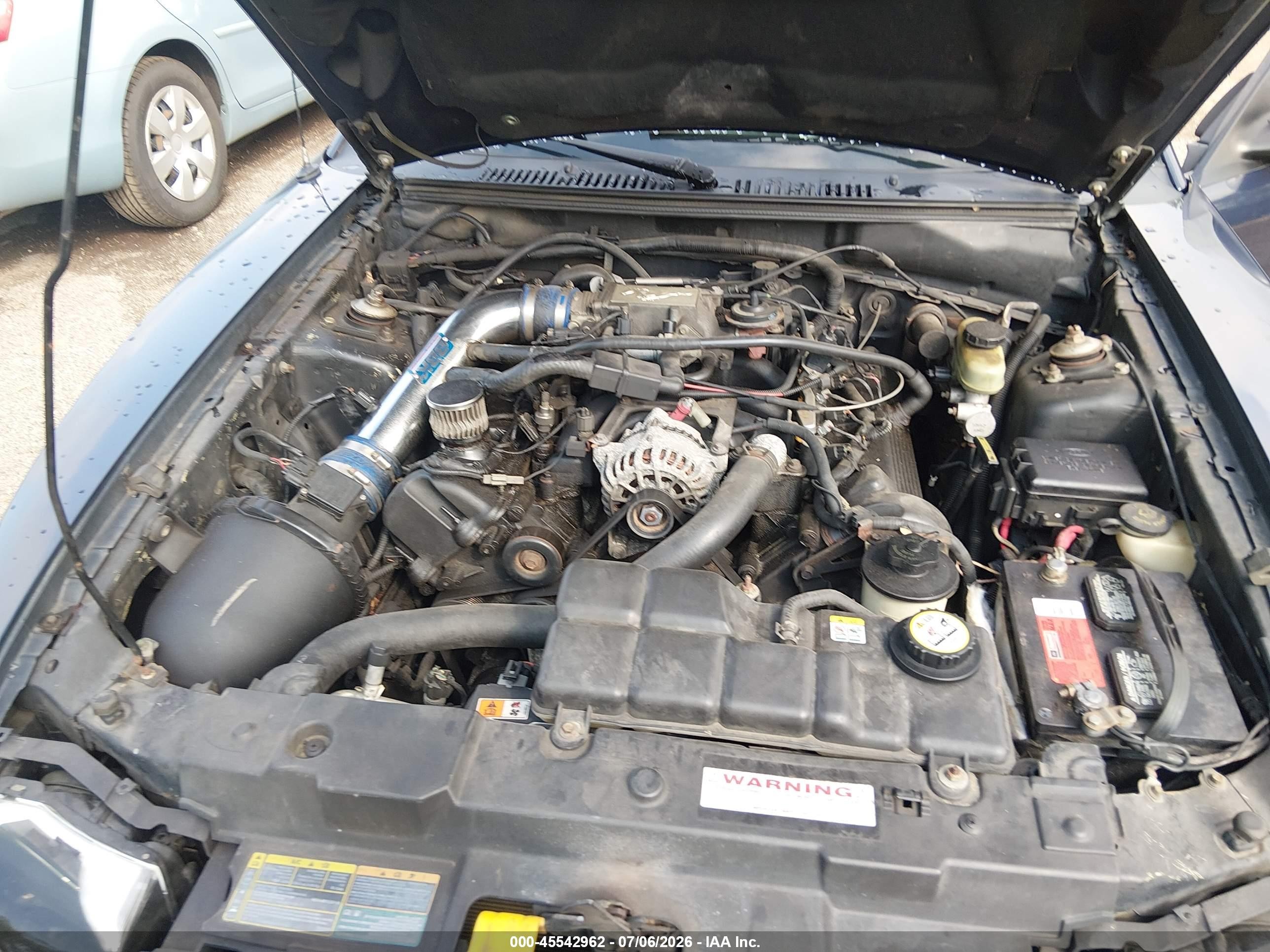 2001 Ford Mustang Gt Blue vin: 1FAFP45X61F165820