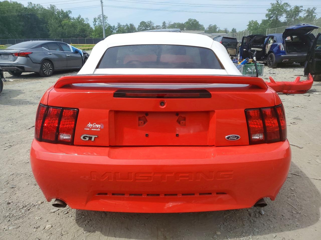 2000 Ford Mustang Gt Красный vin: 1FAFP45X6YF123187