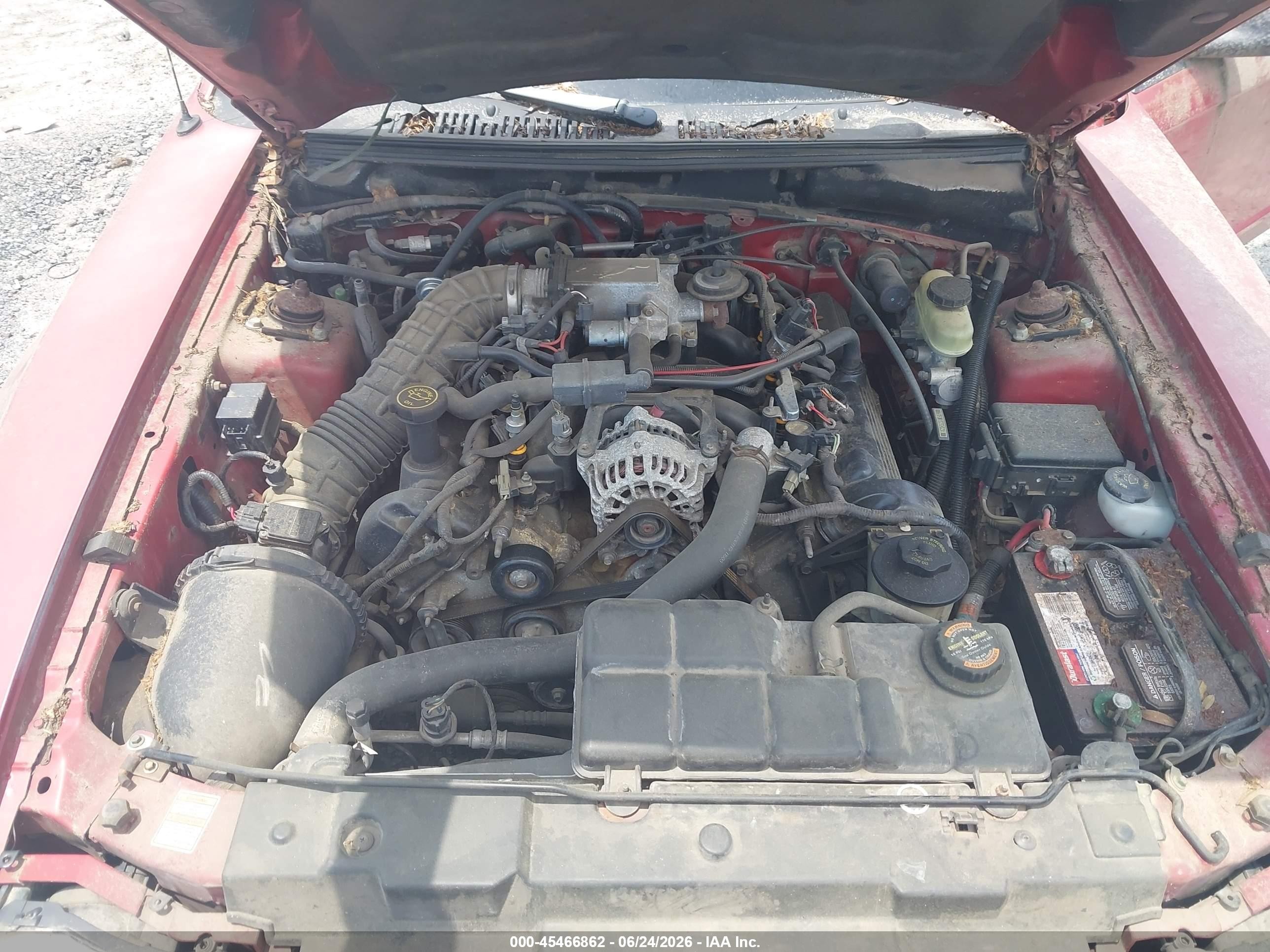 2000 Ford Mustang Gt Red vin: 1FAFP45X6YF134156