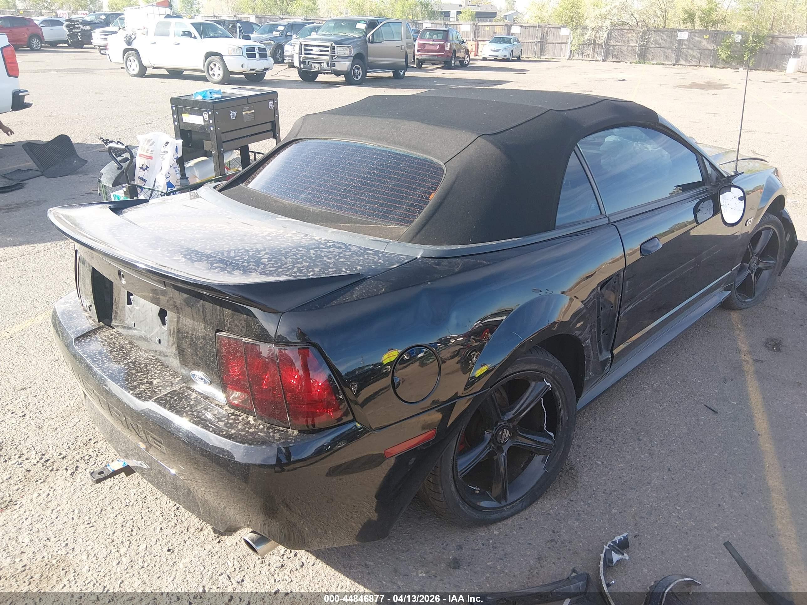 2003 Ford Mustang Gt Black vin: 1FAFP45X73F318868