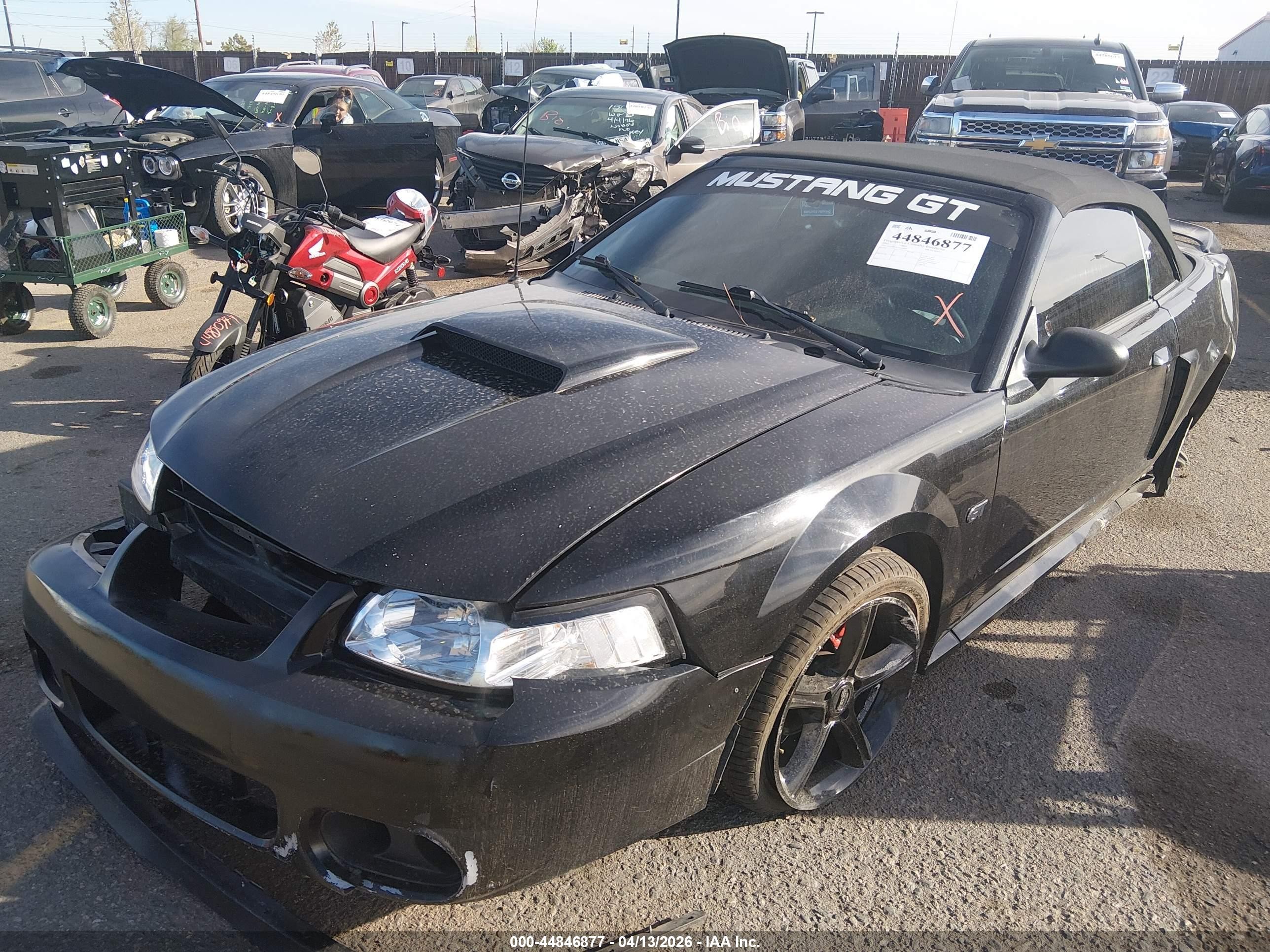 2003 Ford Mustang Gt Black vin: 1FAFP45X73F318868