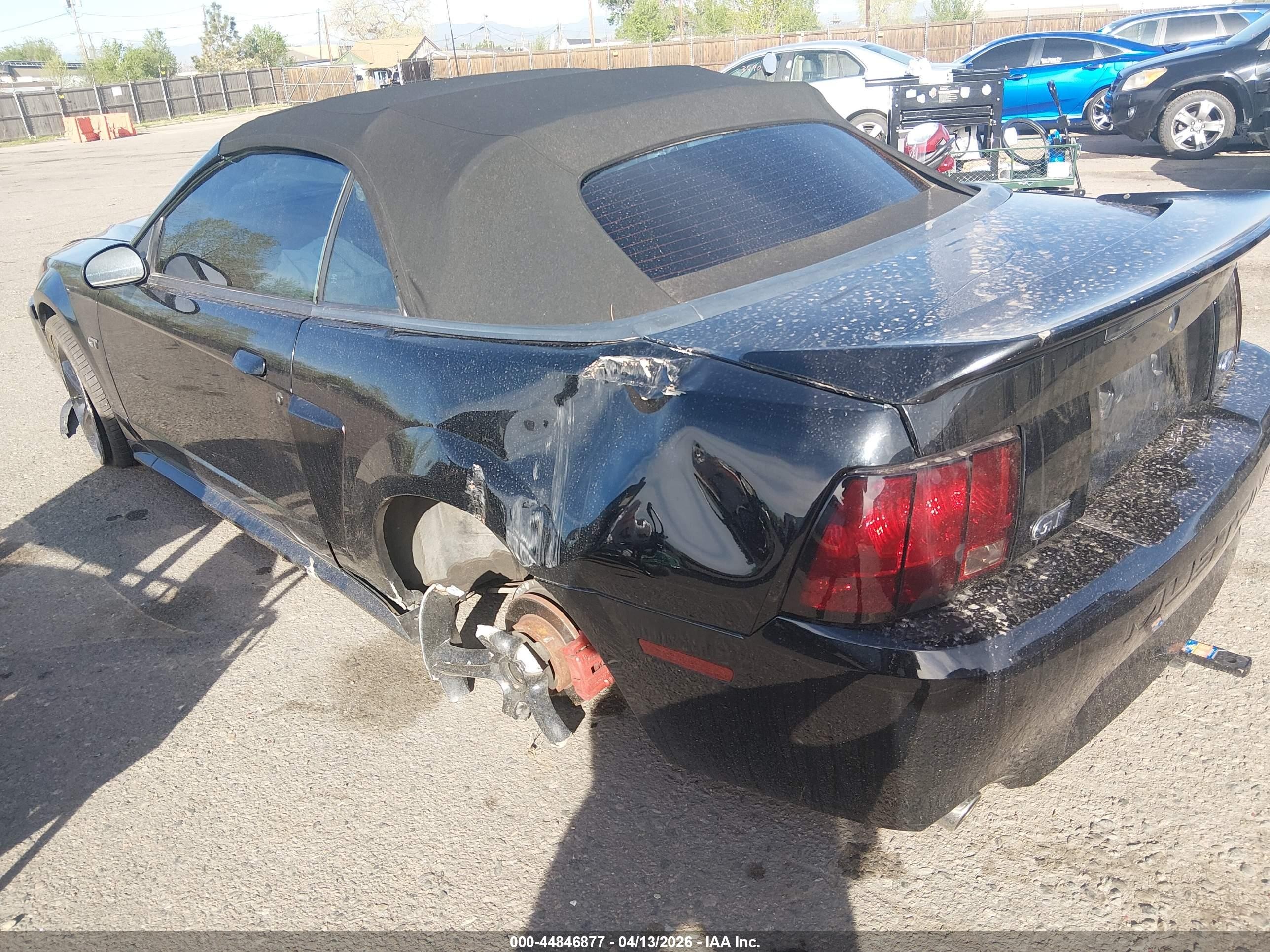 2003 Ford Mustang Gt Black vin: 1FAFP45X73F318868