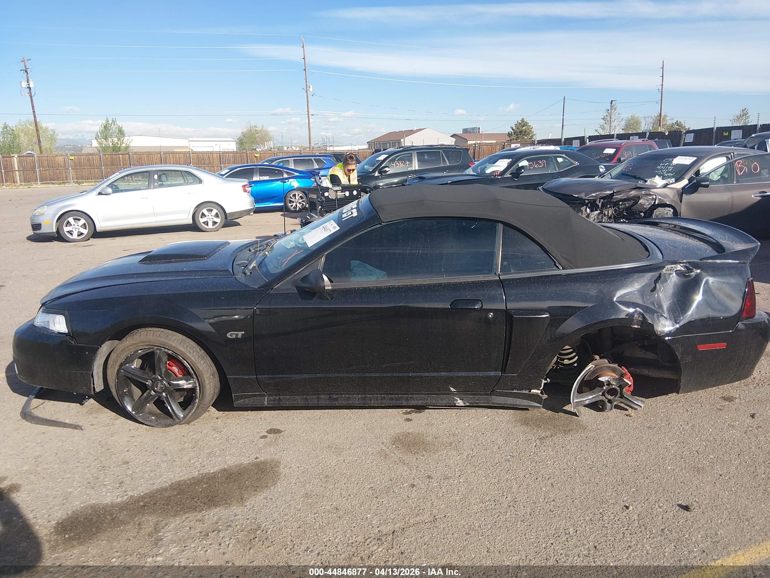 2003 Ford Mustang Gt Black vin: 1FAFP45X73F318868
