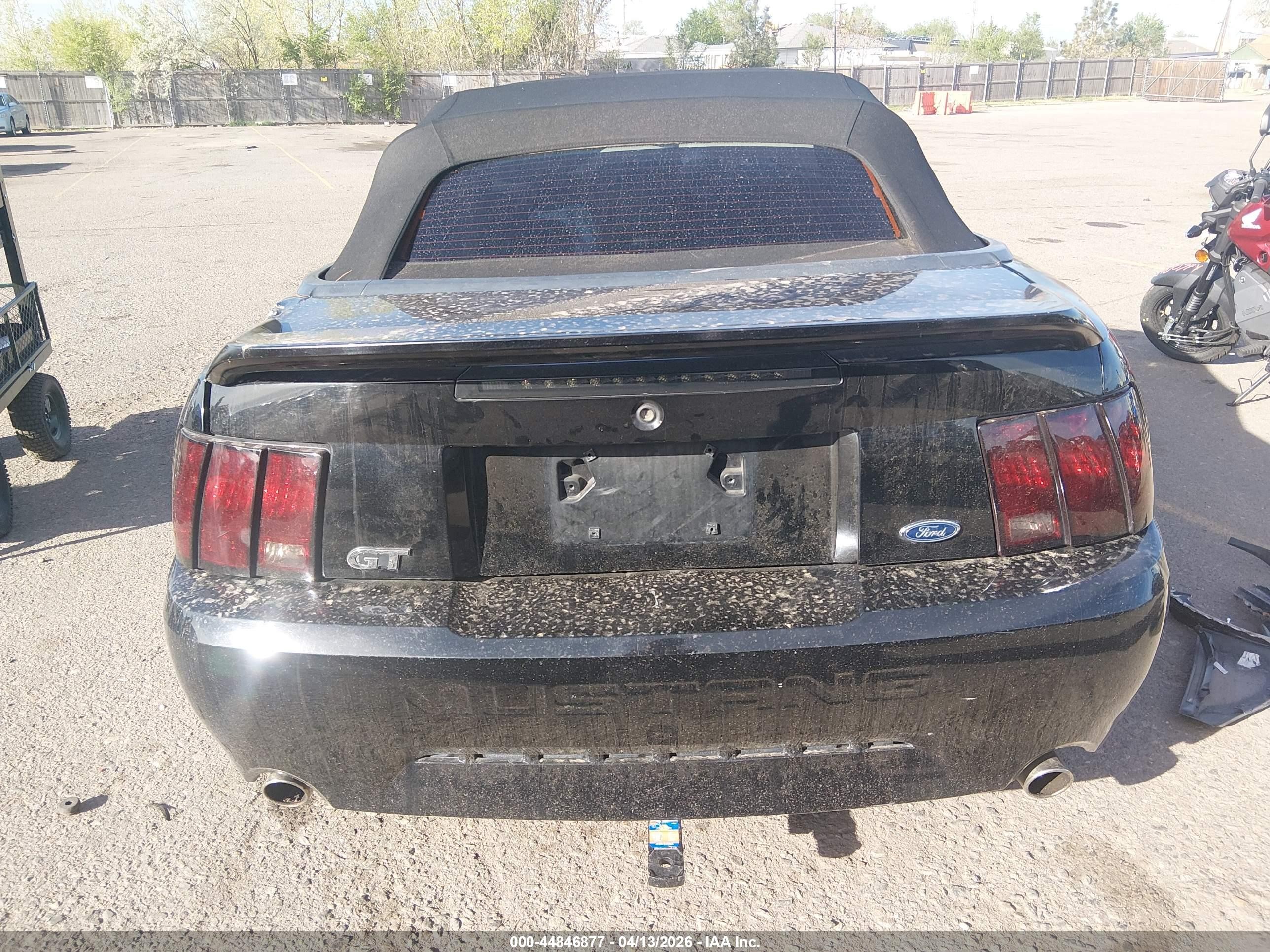 2003 Ford Mustang Gt Black vin: 1FAFP45X73F318868